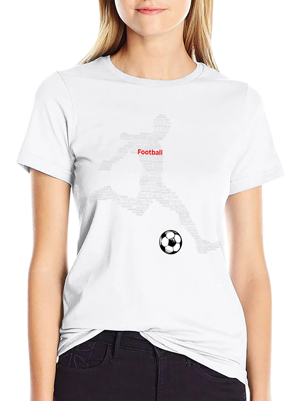 Football Word Art T-Shirt - Soccer Fan Apparel