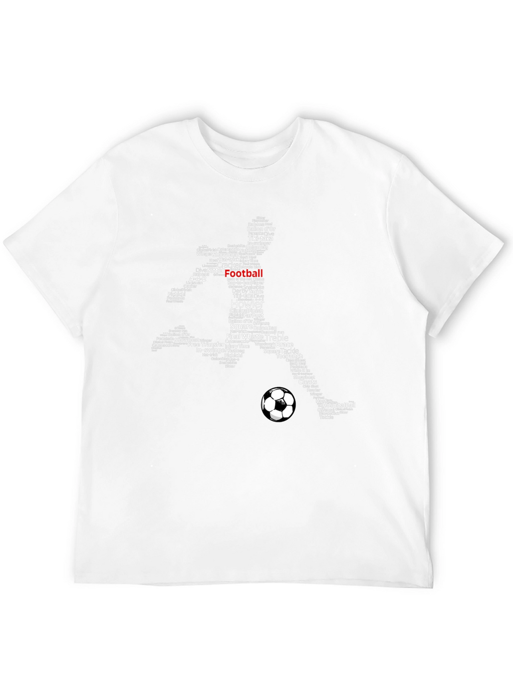 Football Word Art T-Shirt - Soccer Fan Apparel