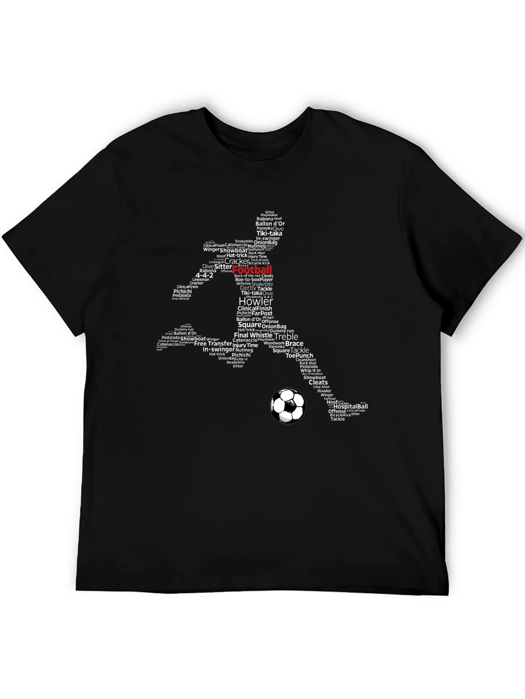 Football Word Art T-Shirt - Soccer Fan Apparel