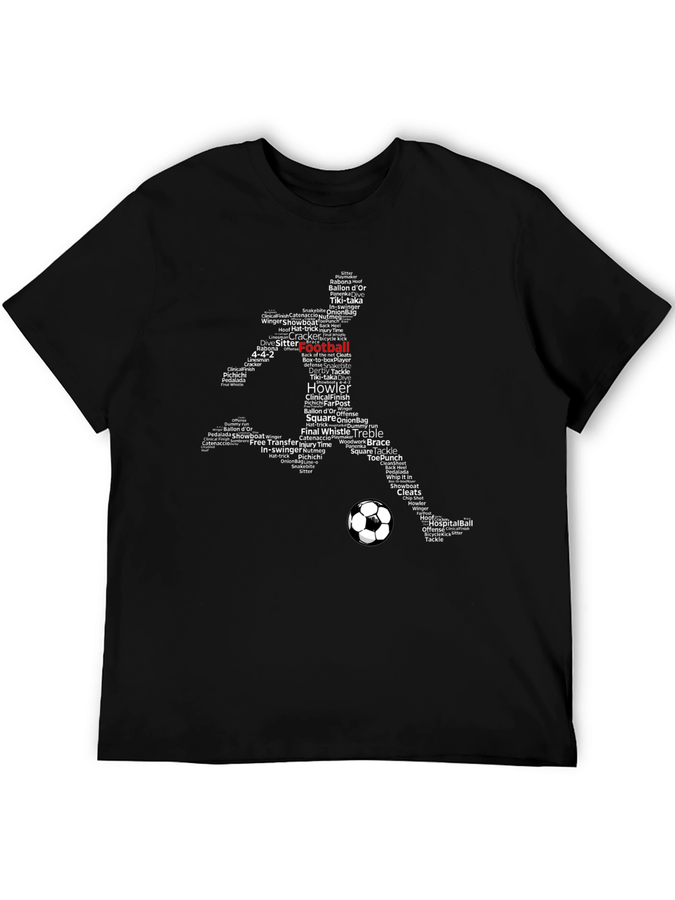 Football Word Art T-Shirt - Soccer Fan Apparel