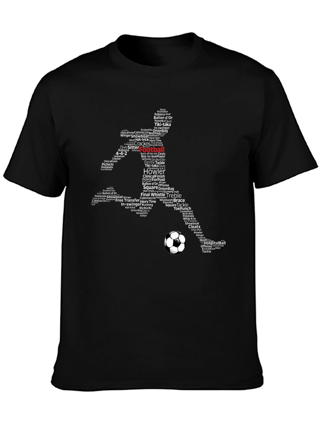 Football Word Art T-Shirt - Soccer Fan Apparel
