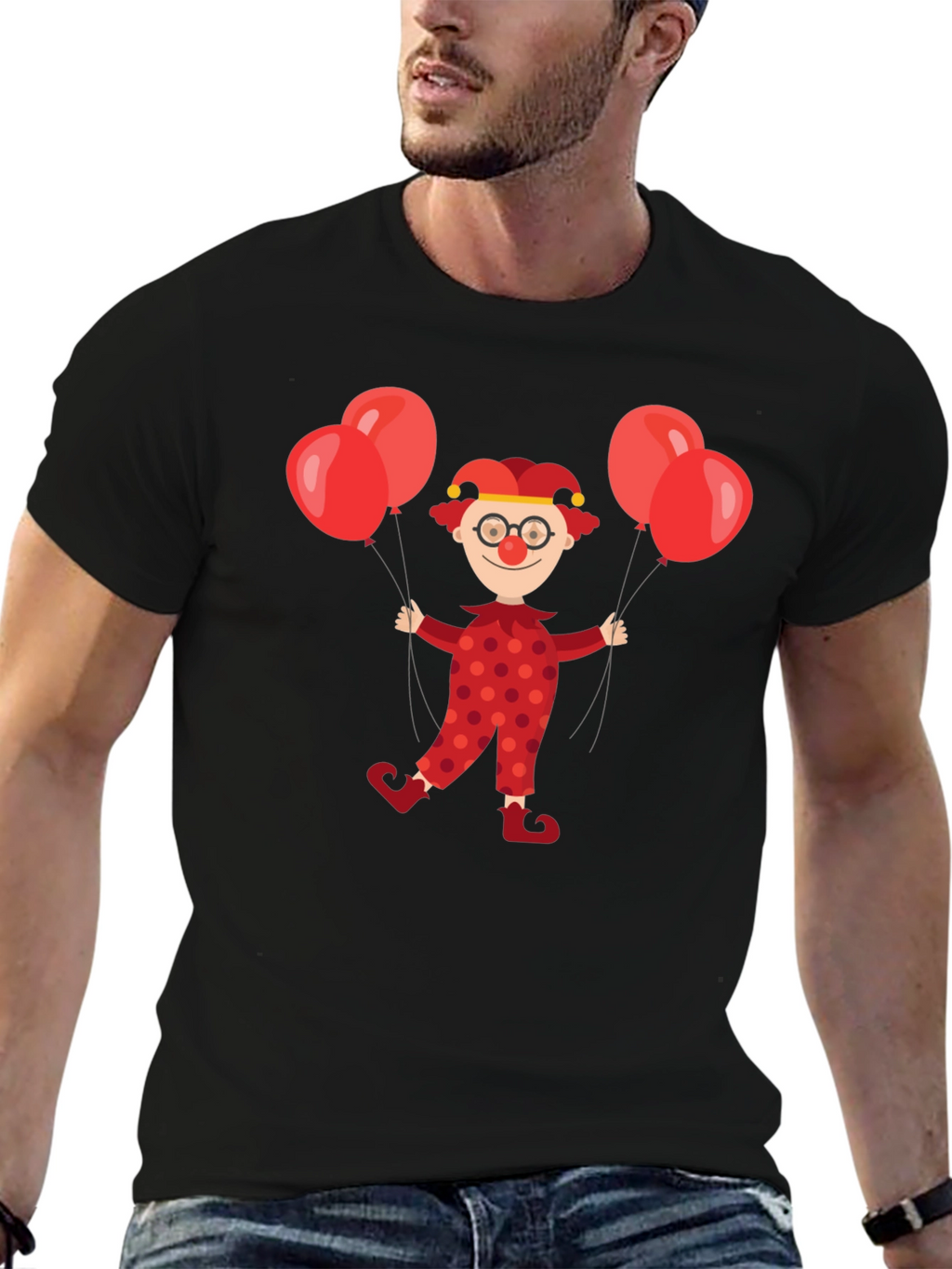 Clown with Balloons Graphic Tee
