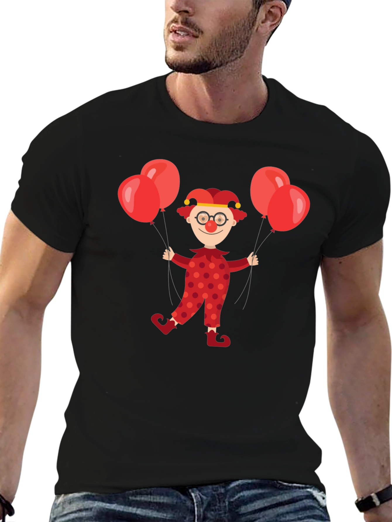 Clown with Balloons Graphic Tee