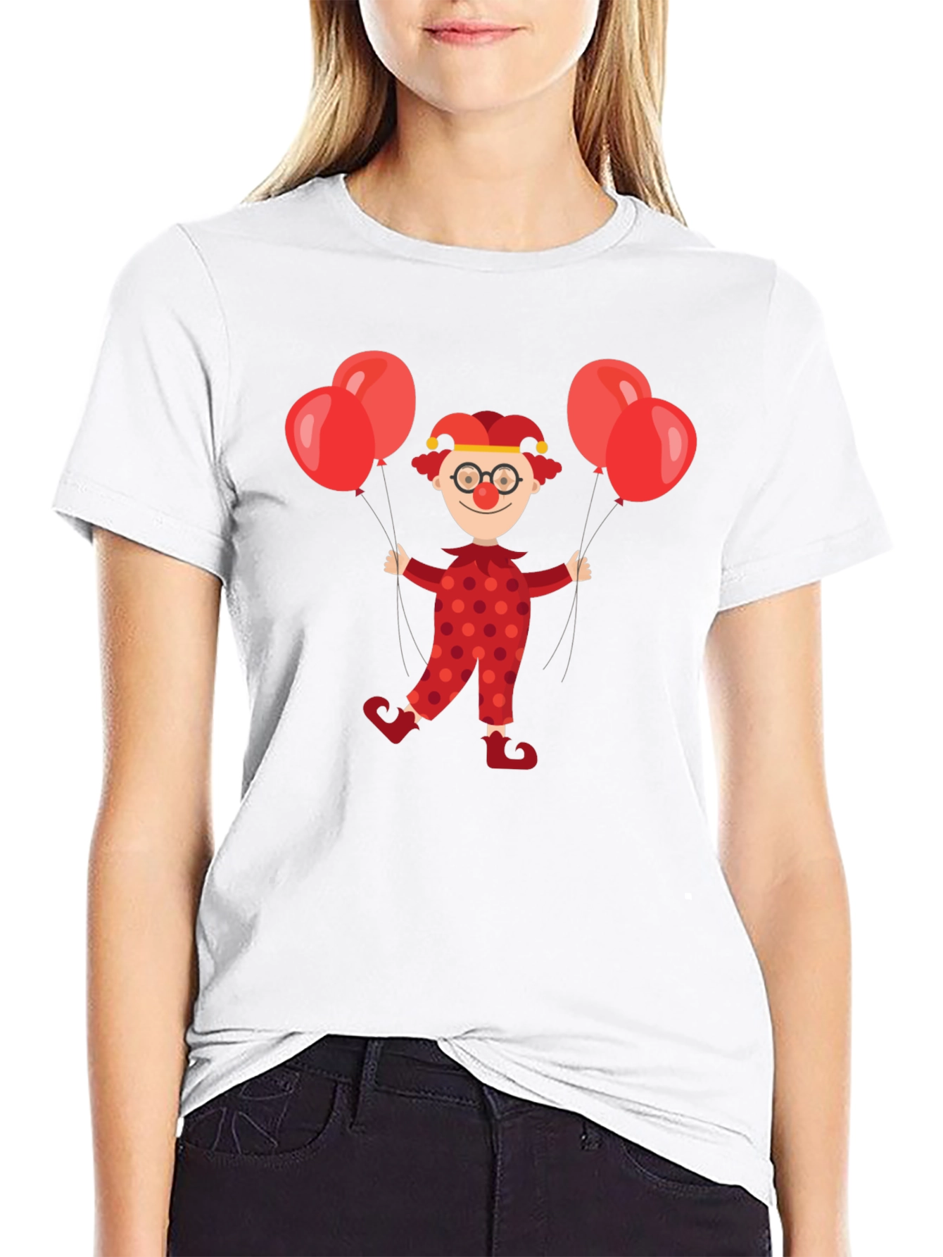 Clown with Balloons Graphic Tee