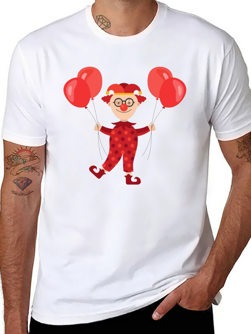 Clown with Balloons Graphic Tee