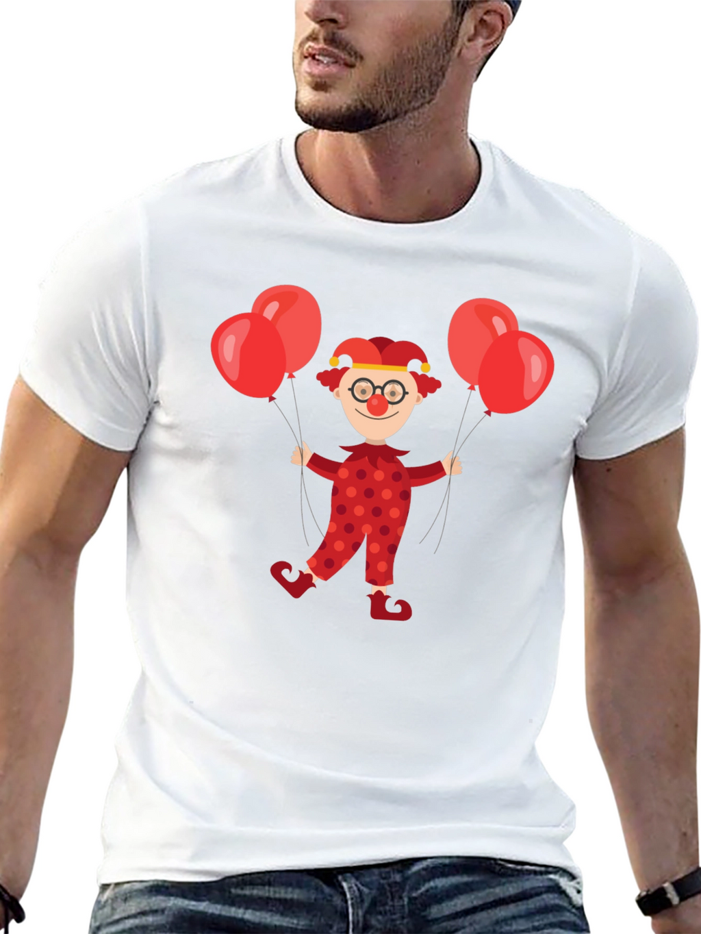Clown with Balloons Graphic Tee