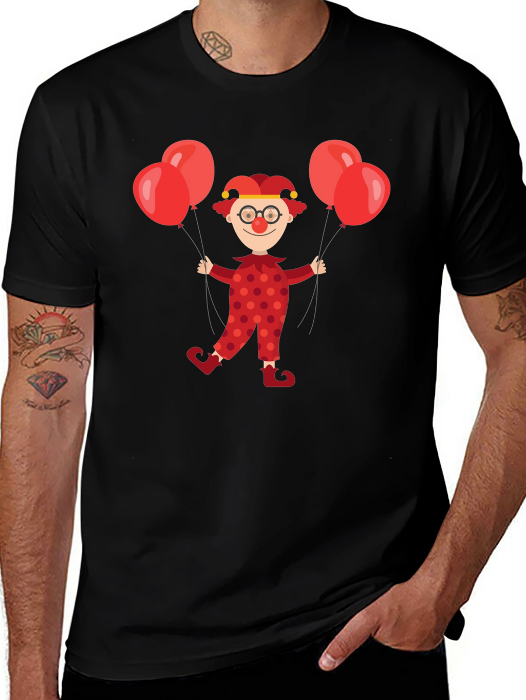 Clown with Balloons Graphic Tee