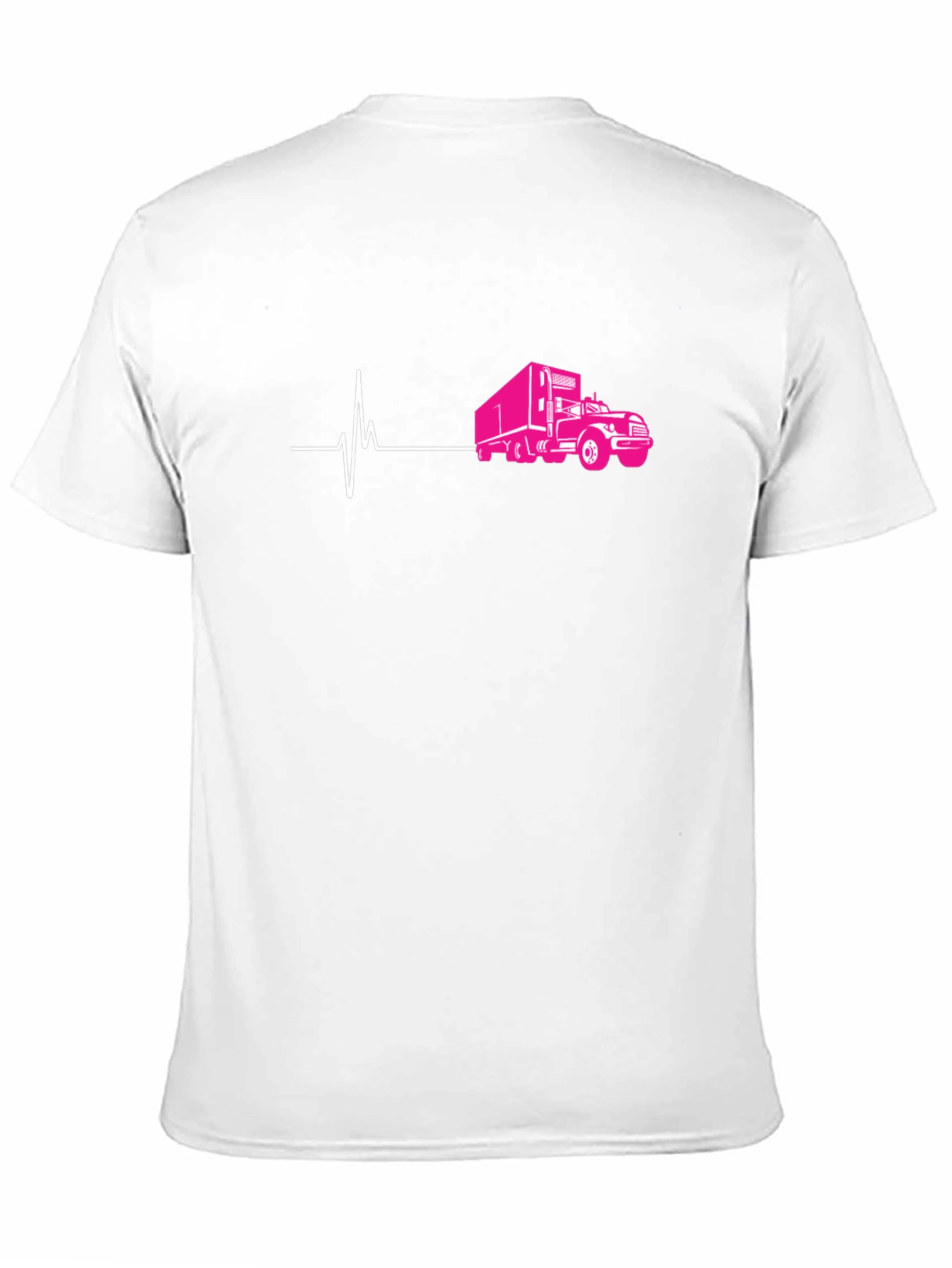 Truck Heartbeat Graphic Tee - Black Cotton T-Shirt