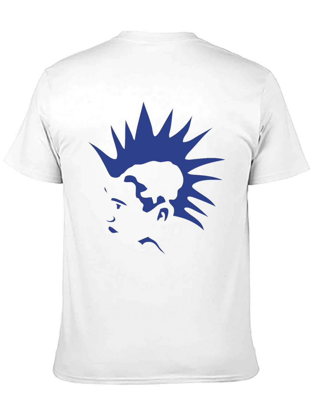 Blue Mohawk Graphic Black T-Shirt