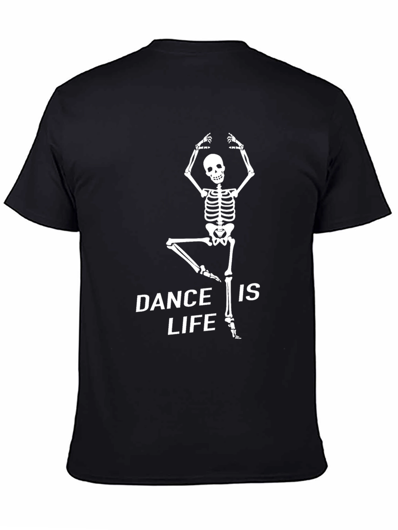 Dance is Life Skeleton T-Shirt - Black Cotton Tee