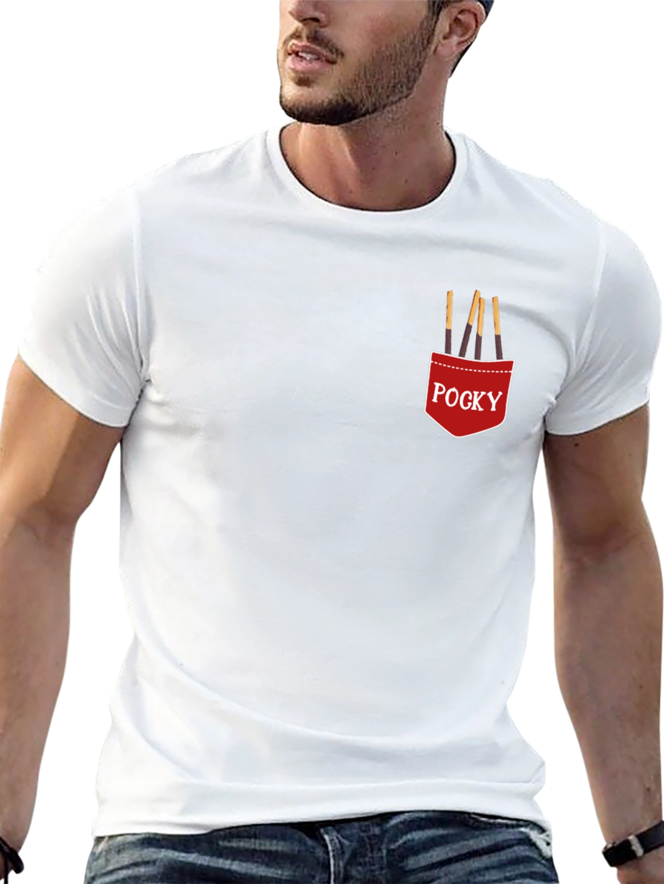 Pocky Pocket T-Shirt - Casual Graphic Tee