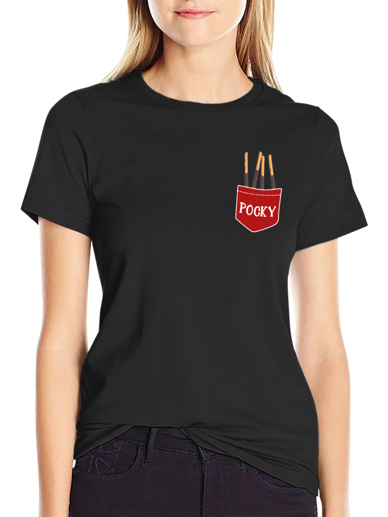 Pocky Pocket T-Shirt - Casual Graphic Tee