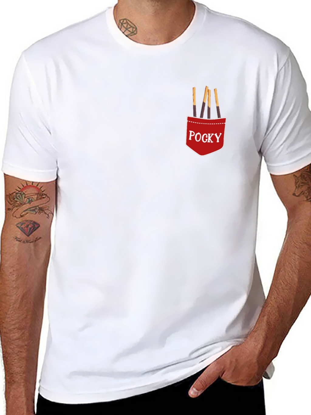 Pocky Pocket T-Shirt - Casual Graphic Tee