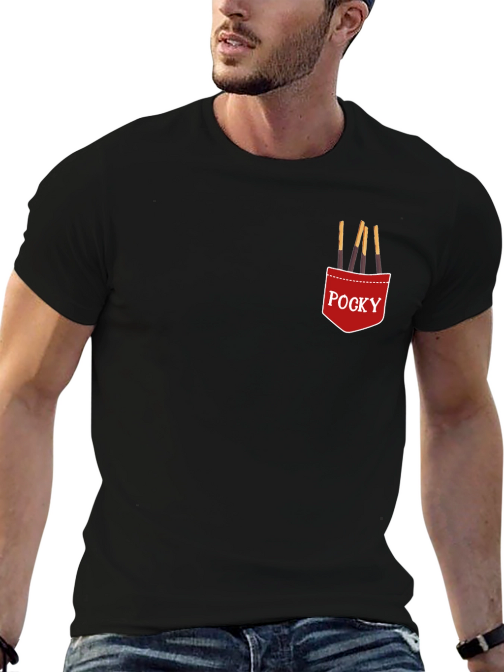 Pocky Pocket T-Shirt - Casual Graphic Tee