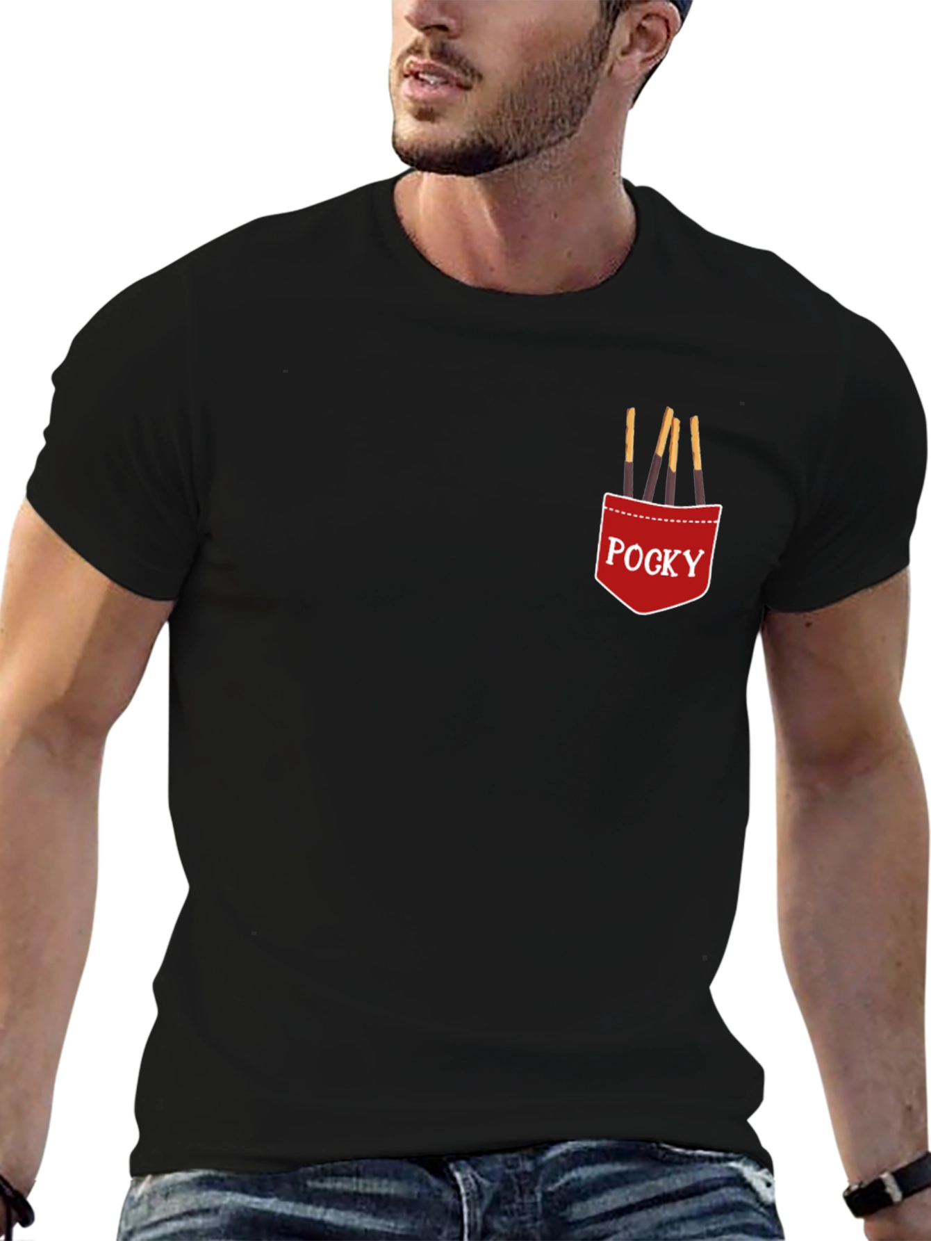 Pocky Pocket T-Shirt - Casual Graphic Tee