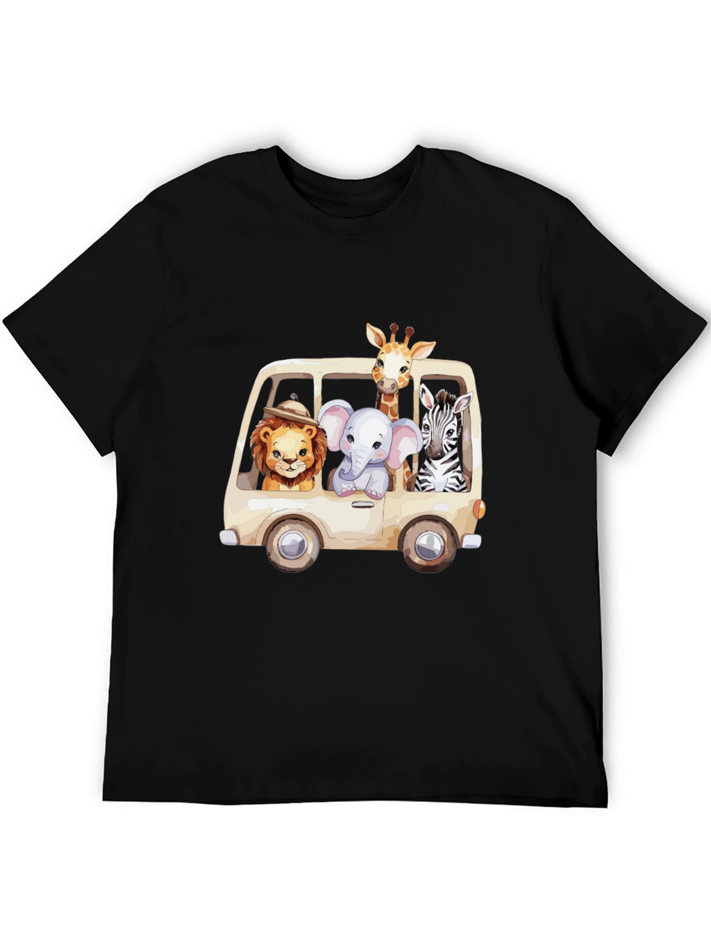 Safari Animals in a Van Graphic Tee