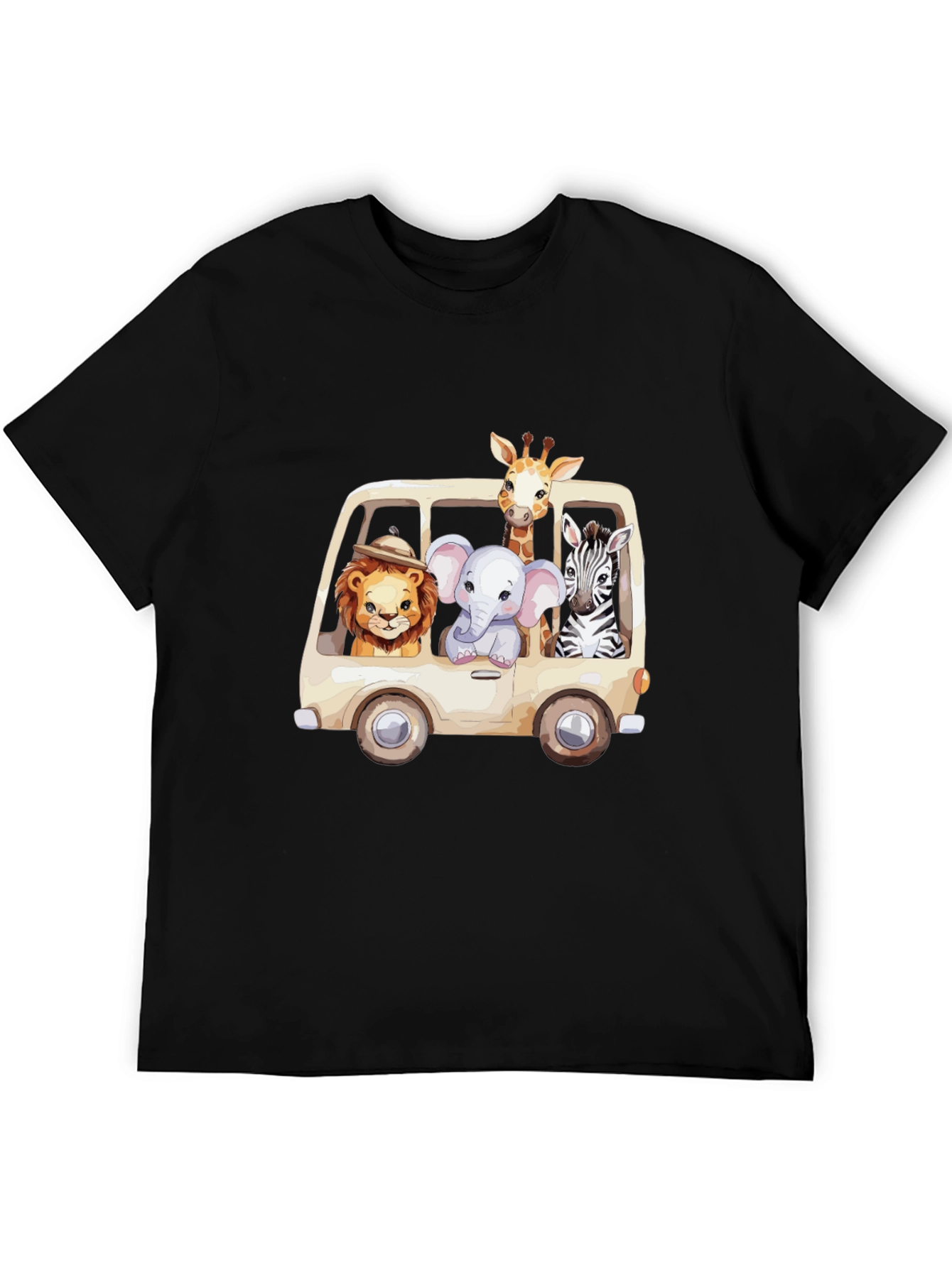 Safari Animals in a Van Graphic Tee