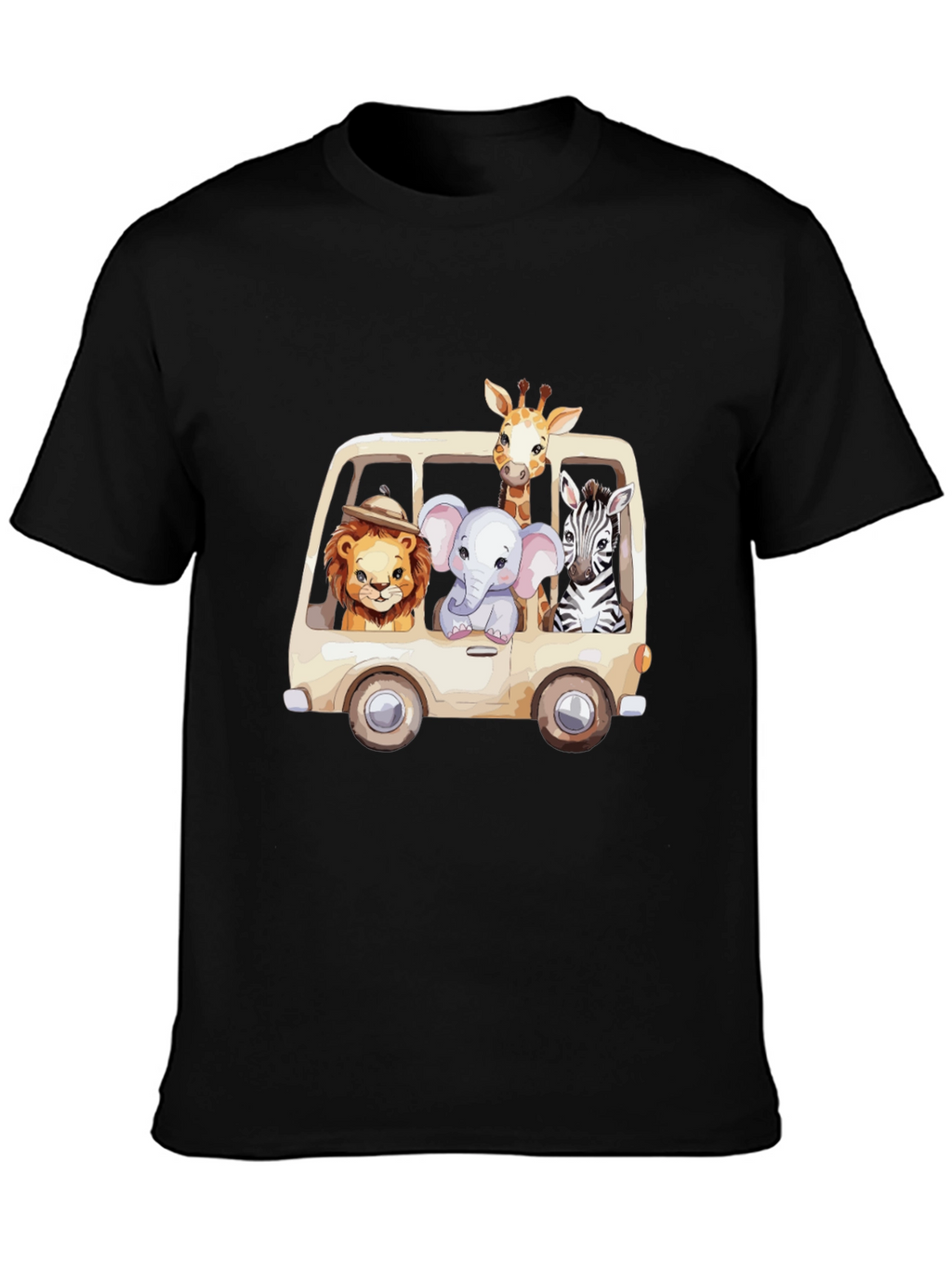 Safari Animals in a Van Graphic Tee