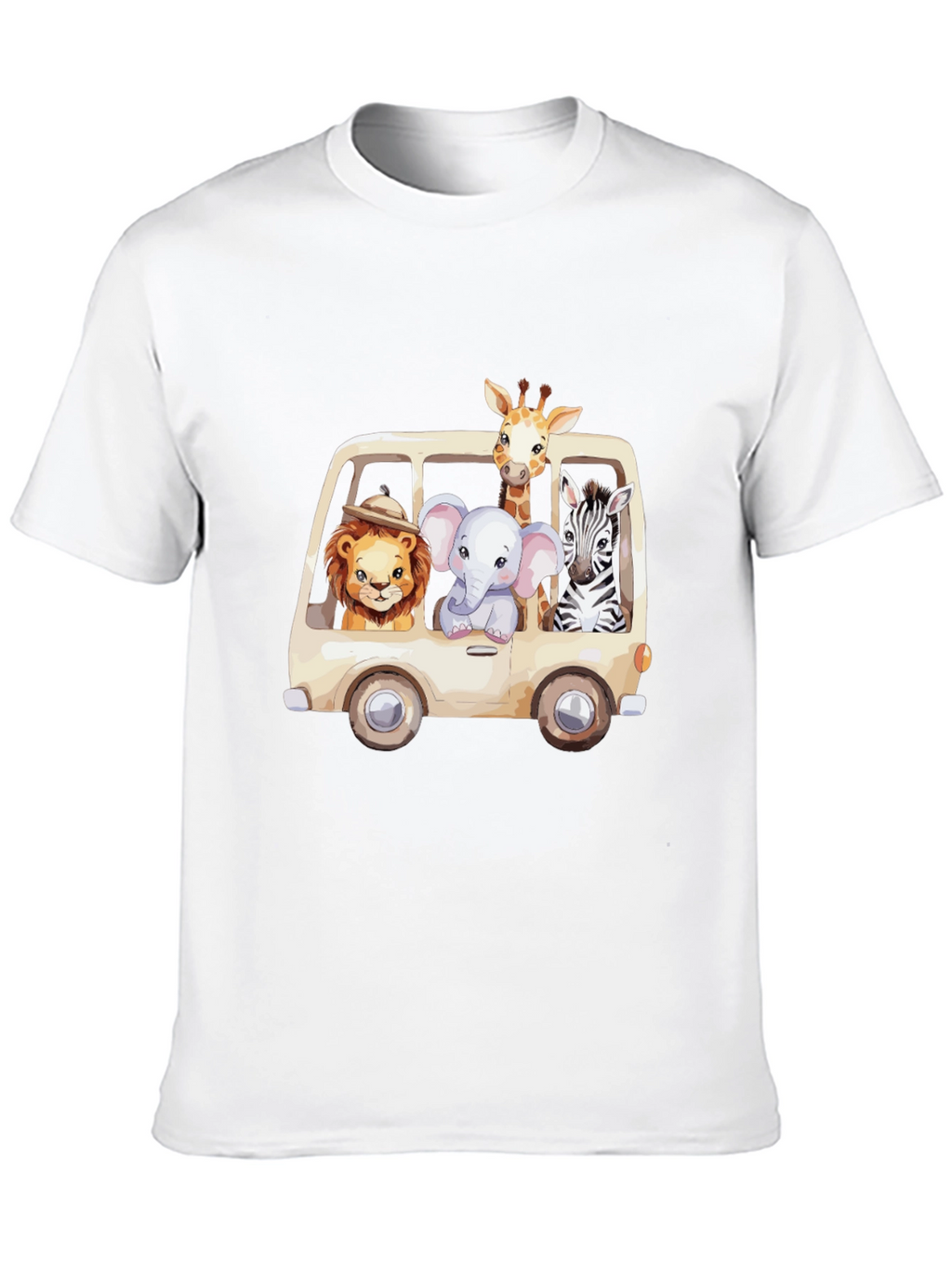 Safari Animals in a Van Graphic Tee