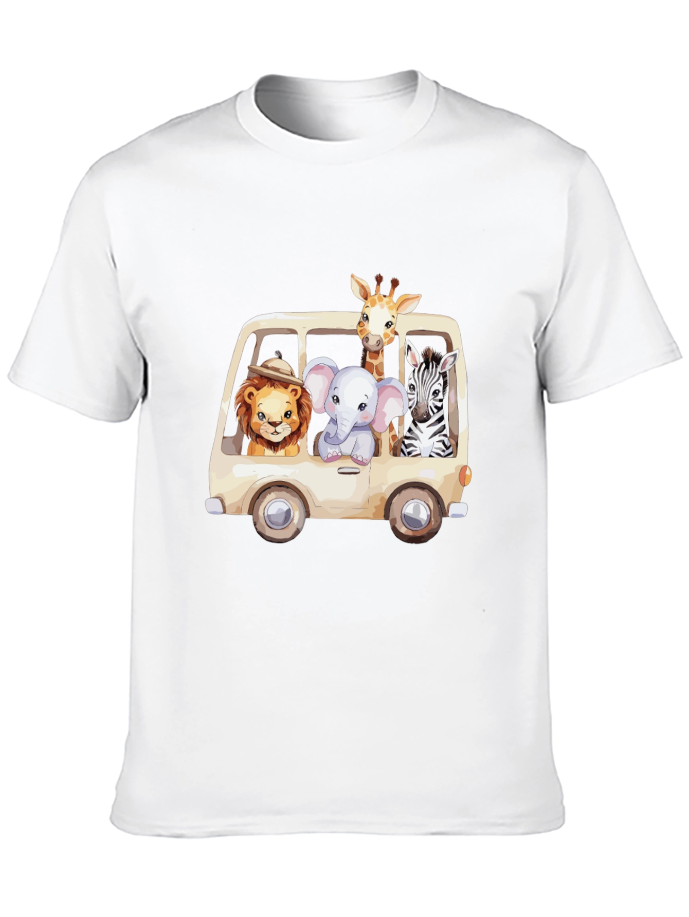 Safari Animals in a Van Graphic Tee