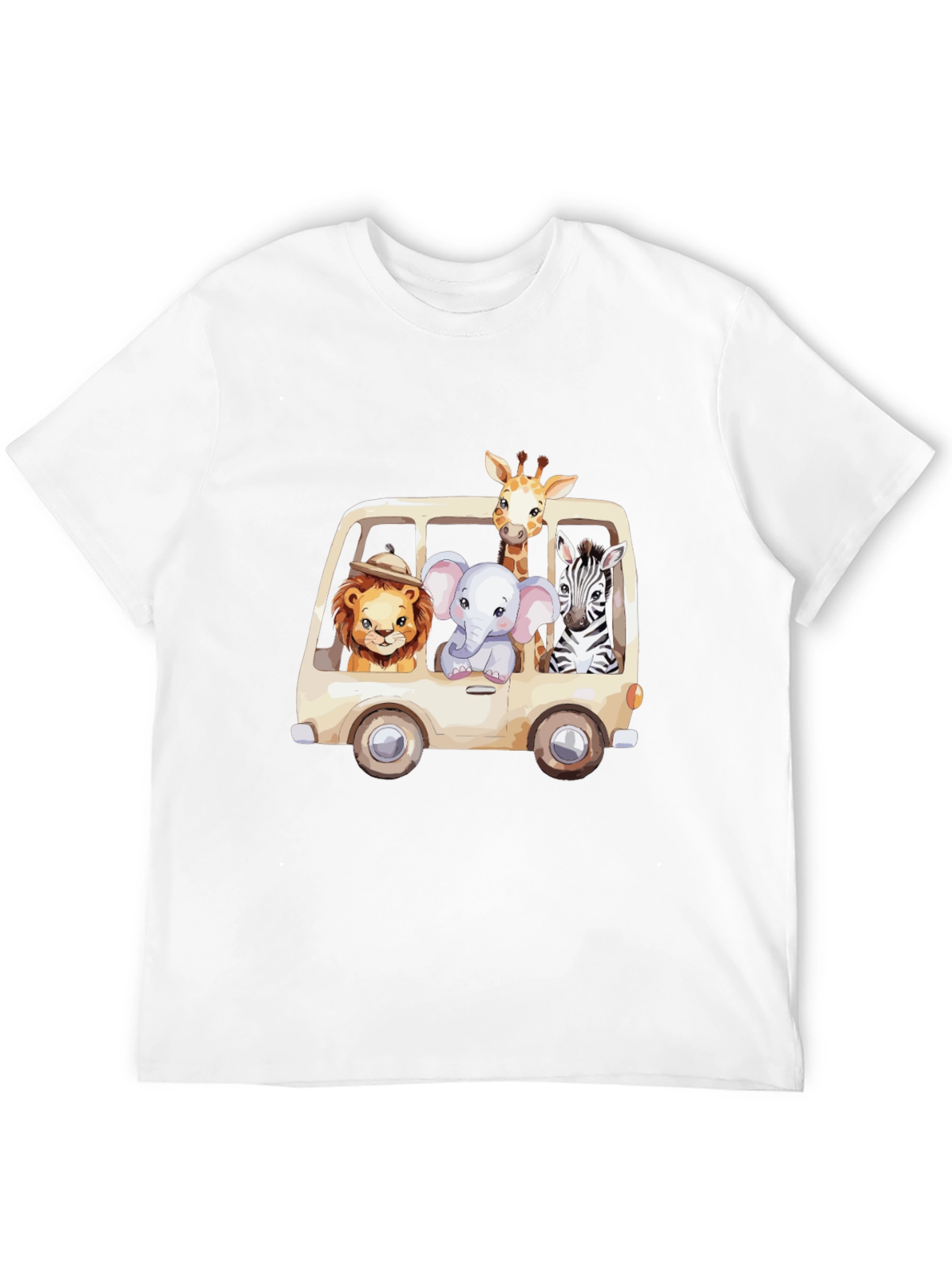 Safari Animals in a Van Graphic Tee