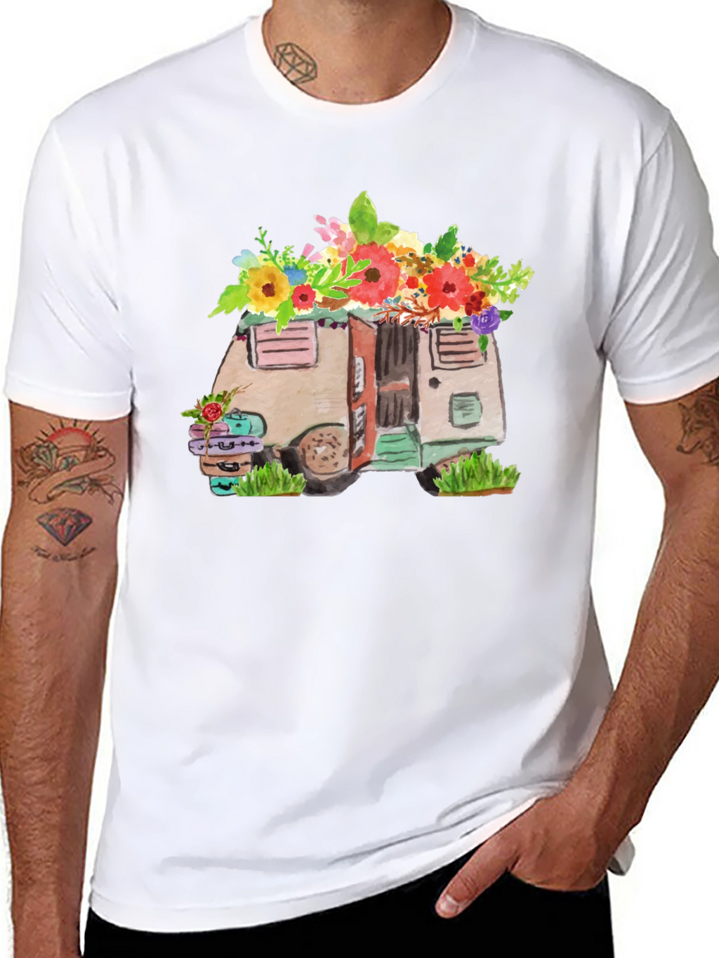 Floral Camper Graphic Tee