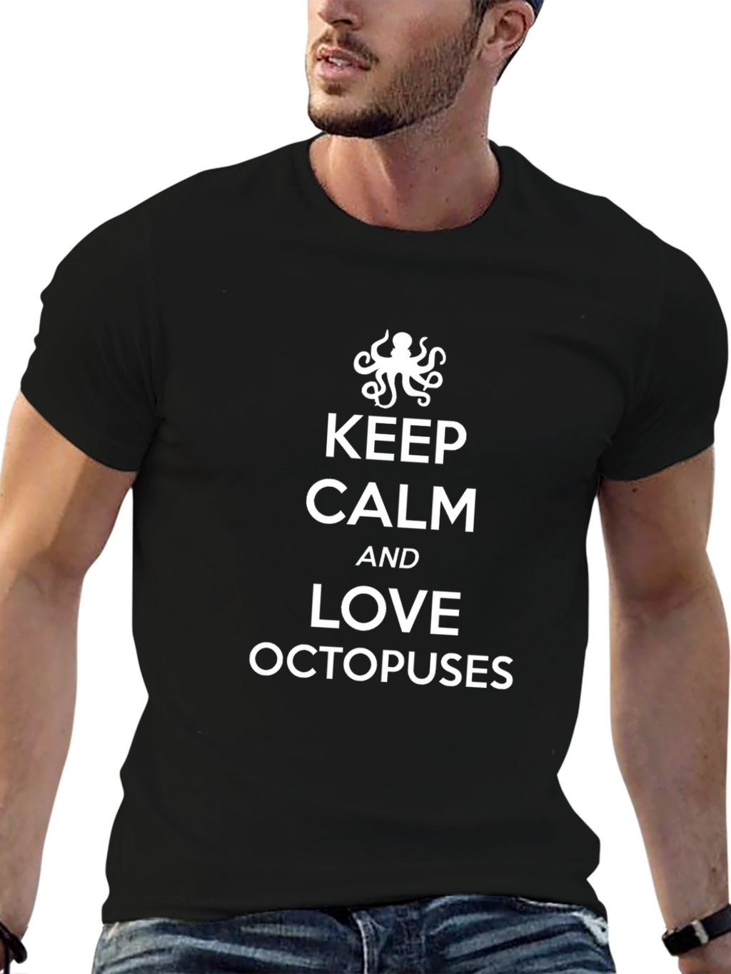 Keep Calm and Love Octopuses Graphic Tee
