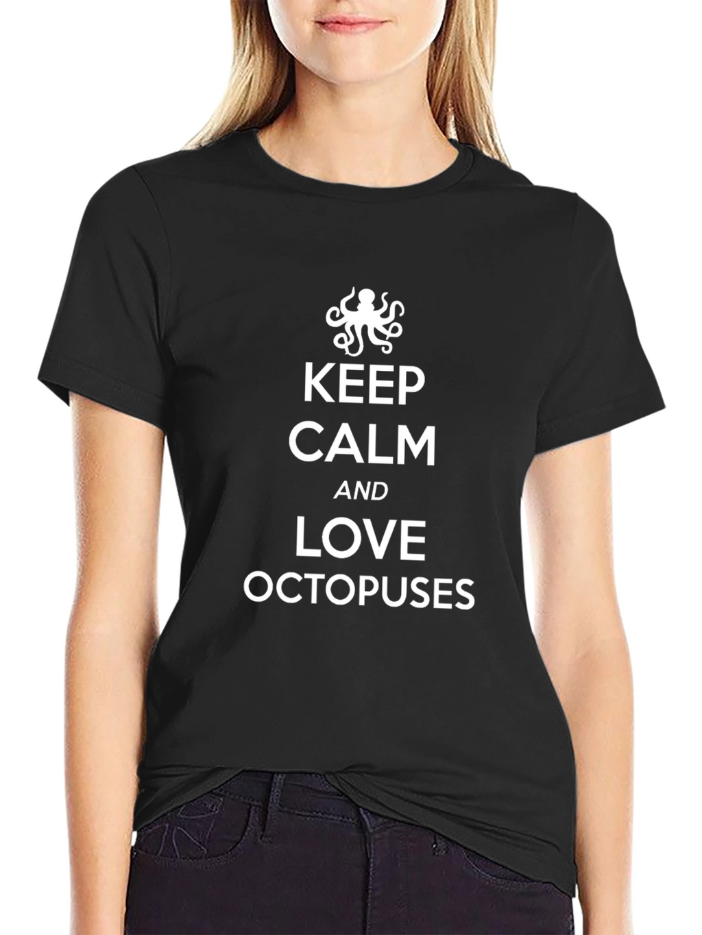 Keep Calm and Love Octopuses Graphic Tee