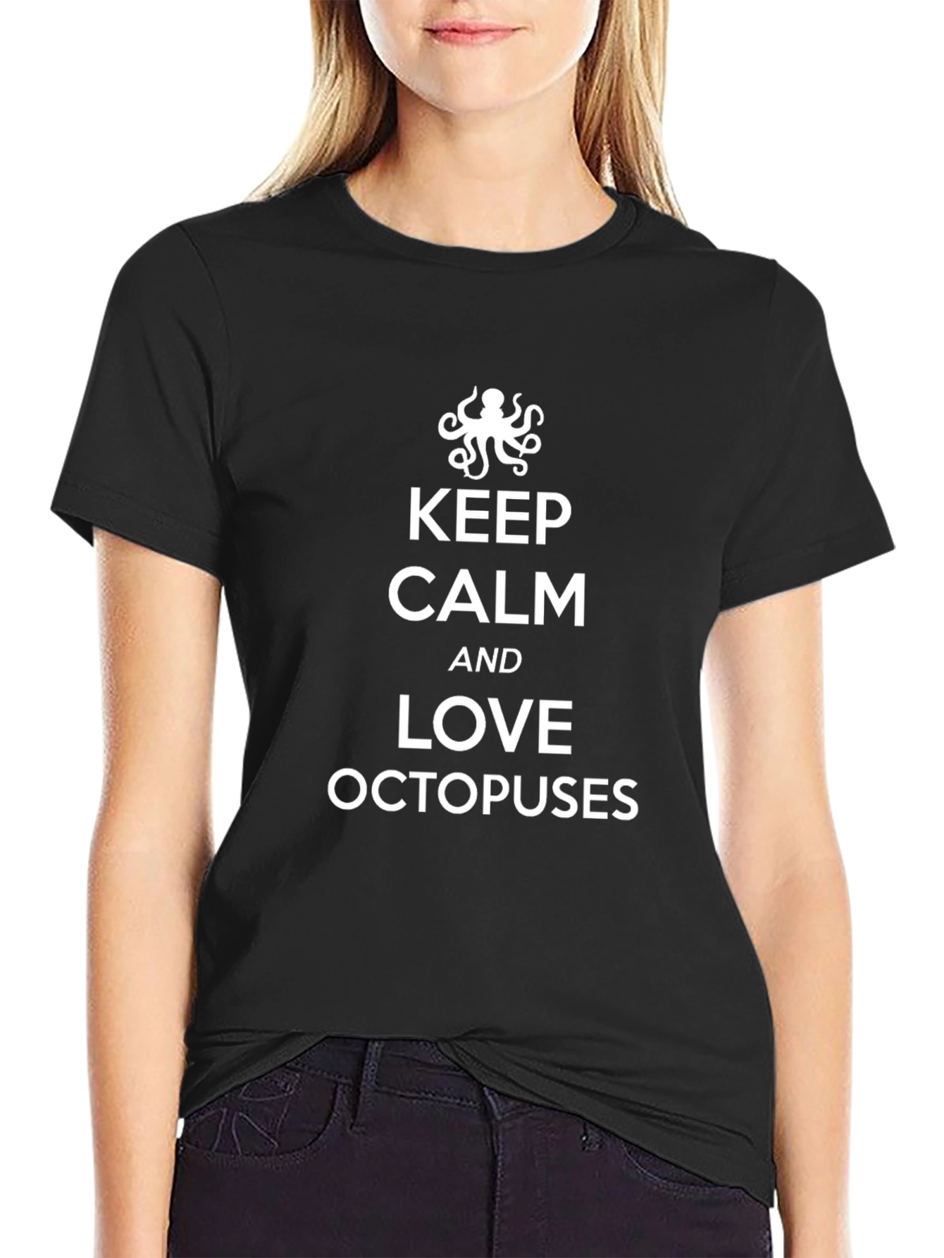Keep Calm and Love Octopuses Graphic Tee