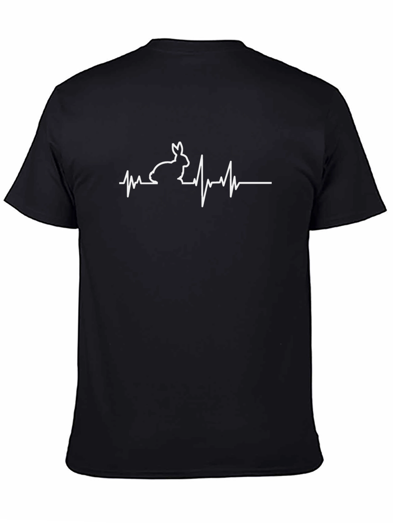 Rabbit Heartbeat T-Shirt - Mens Black Tee