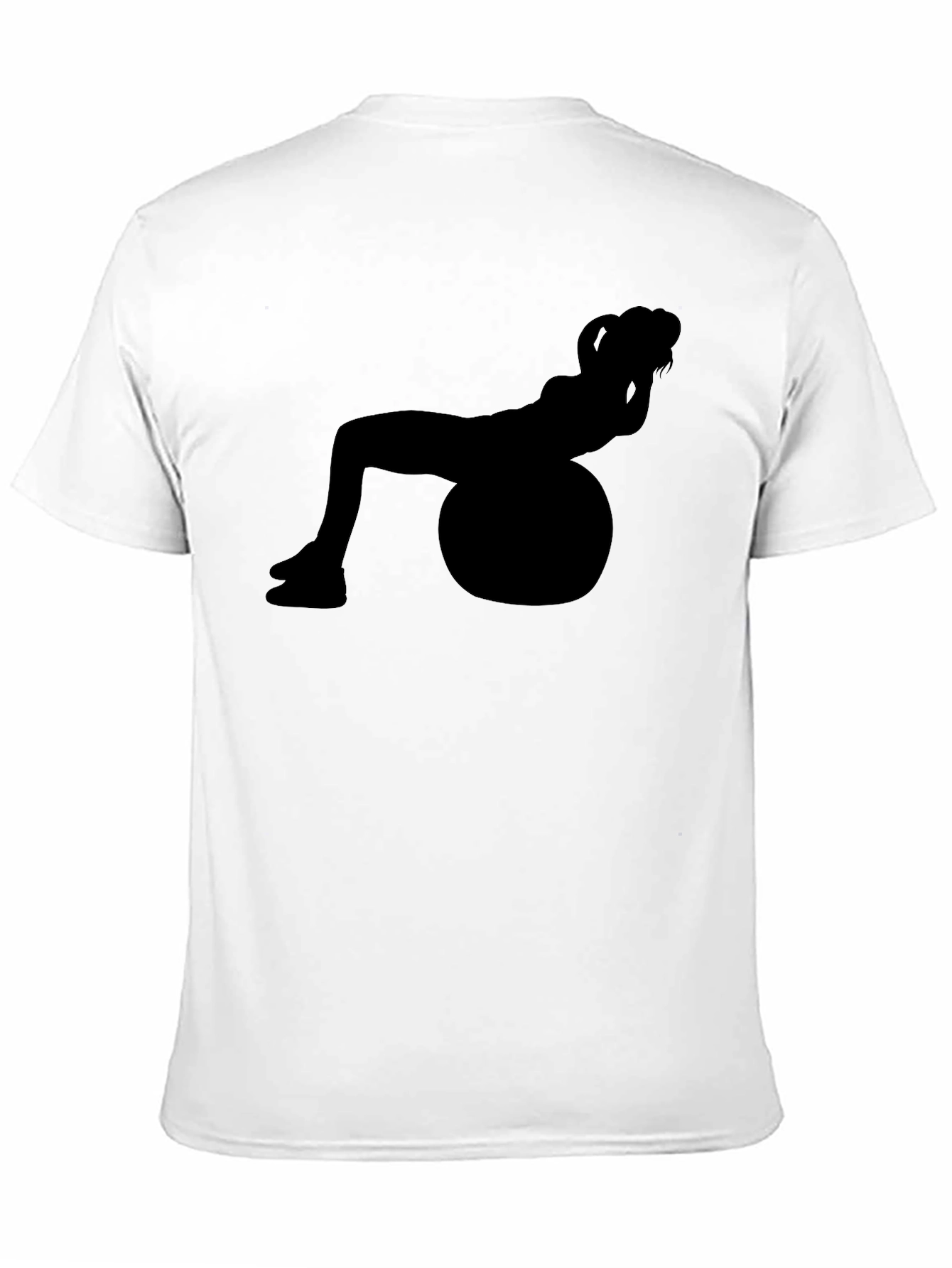 Fitness Ball Silhouette Graphic T-Shirt