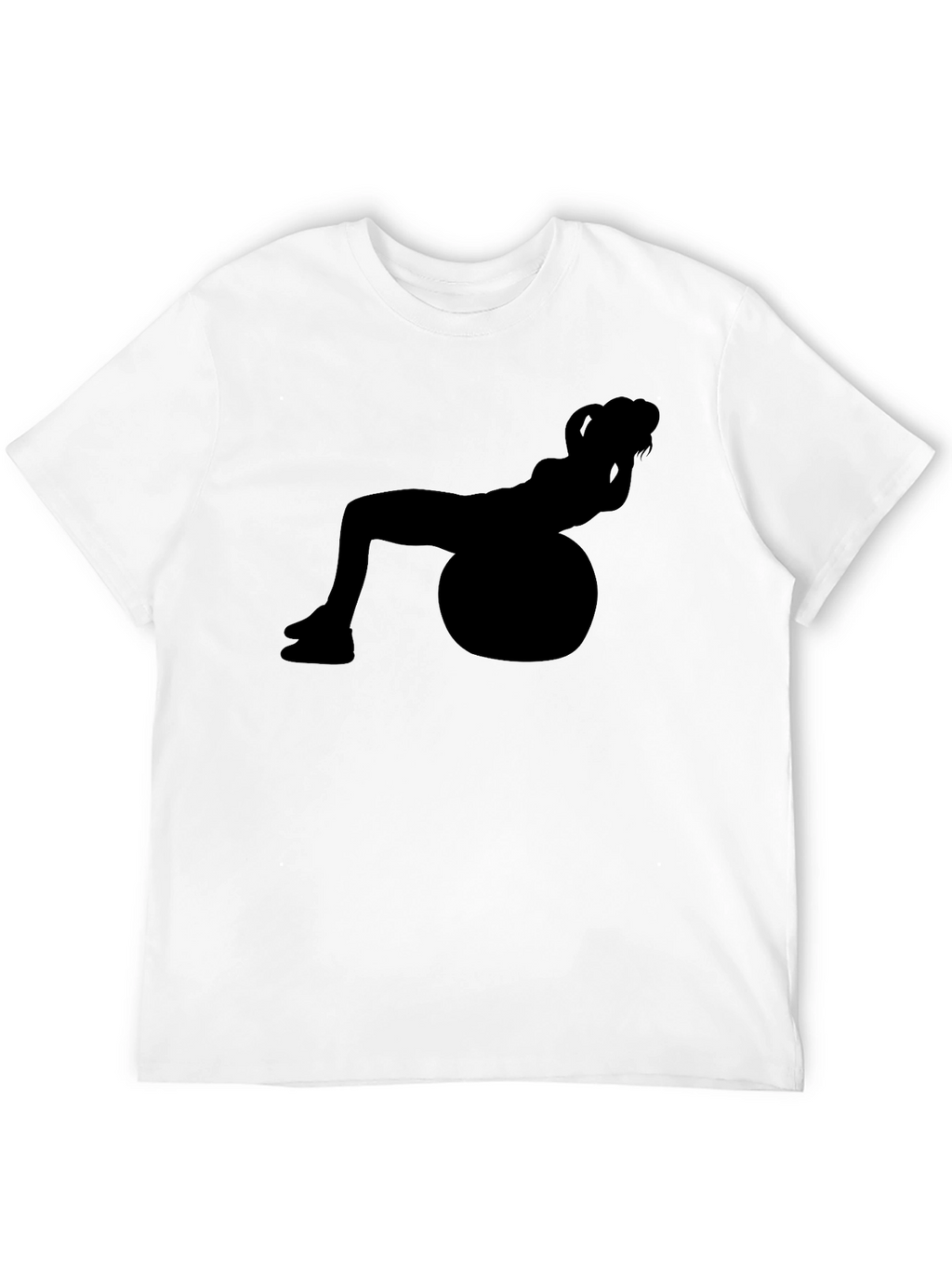 Fitness Ball Silhouette Graphic T-Shirt