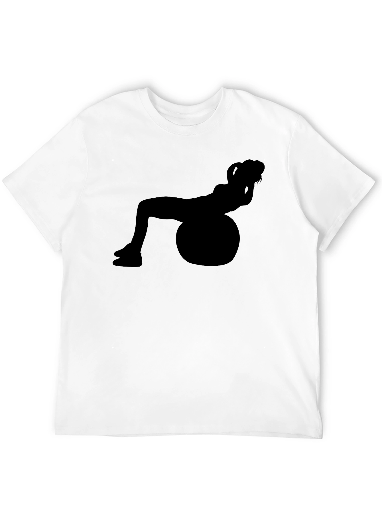 Fitness Ball Silhouette Graphic T-Shirt