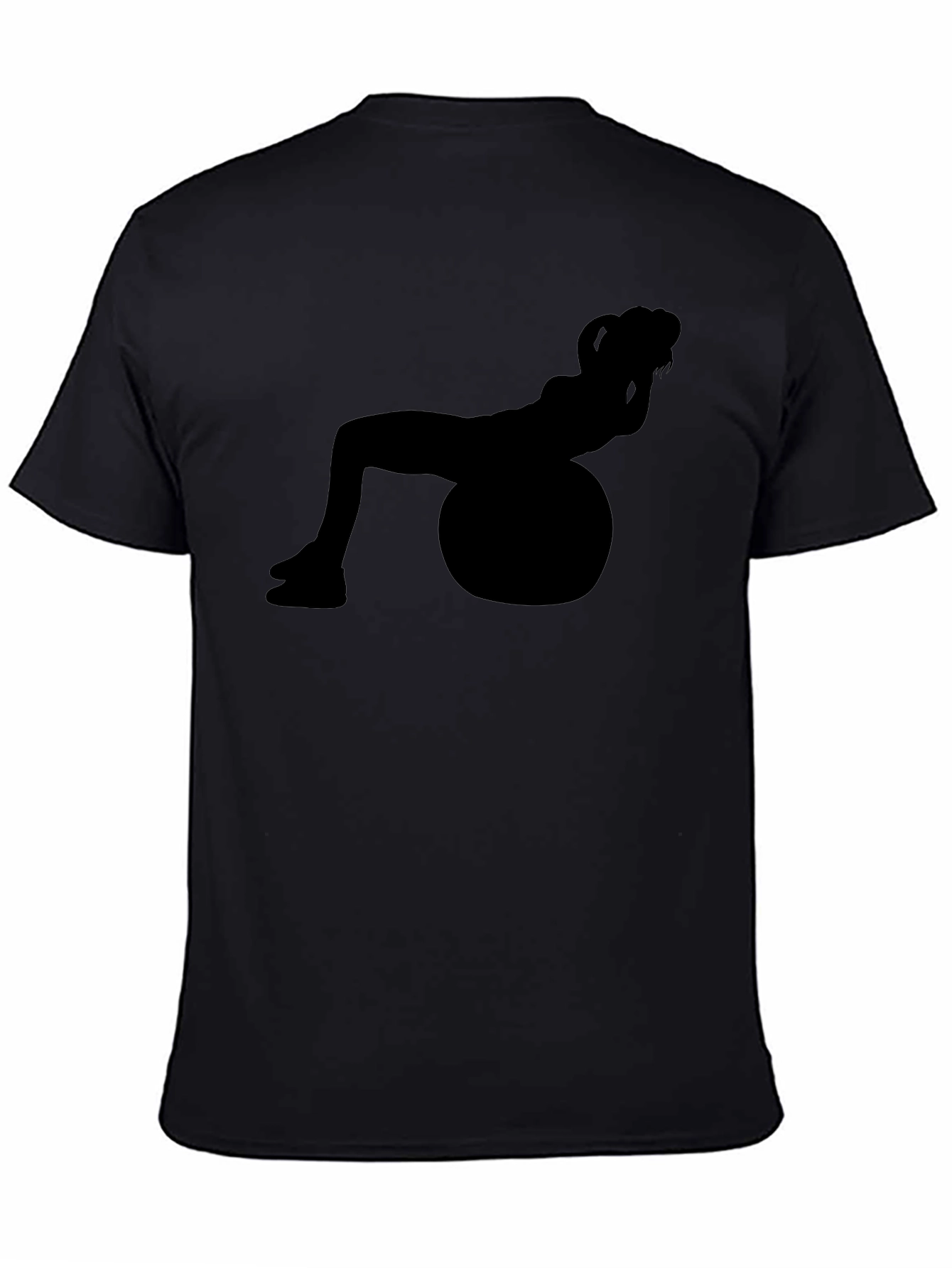 Fitness Ball Silhouette Graphic T-Shirt