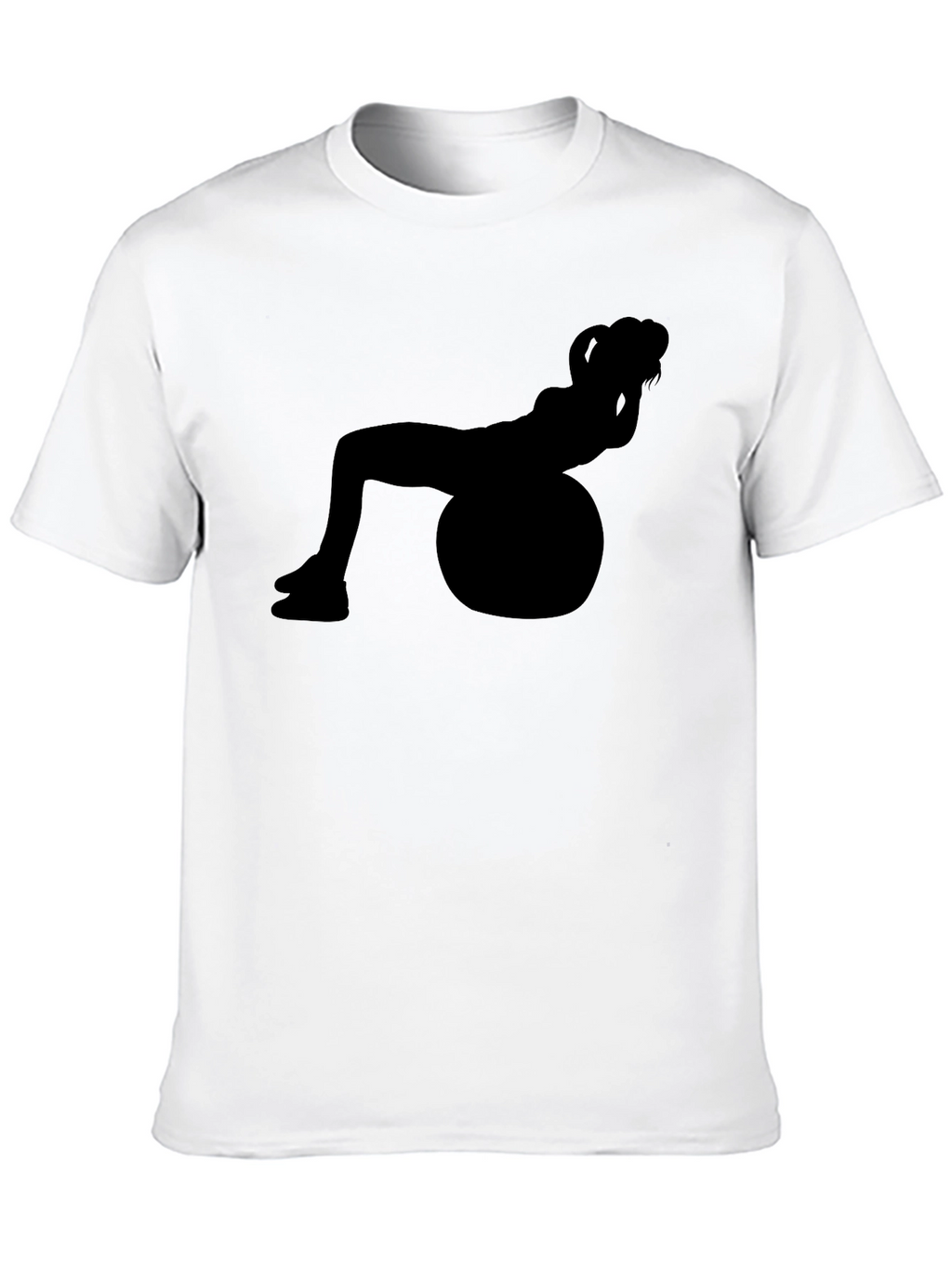 Fitness Ball Silhouette Graphic T-Shirt