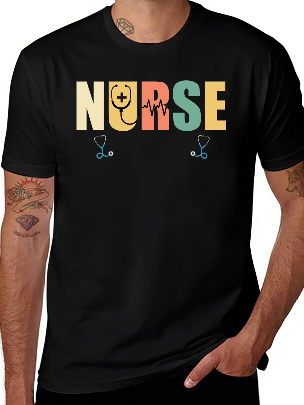 Retro Nurse T-Shirt - Medical Professional Tee