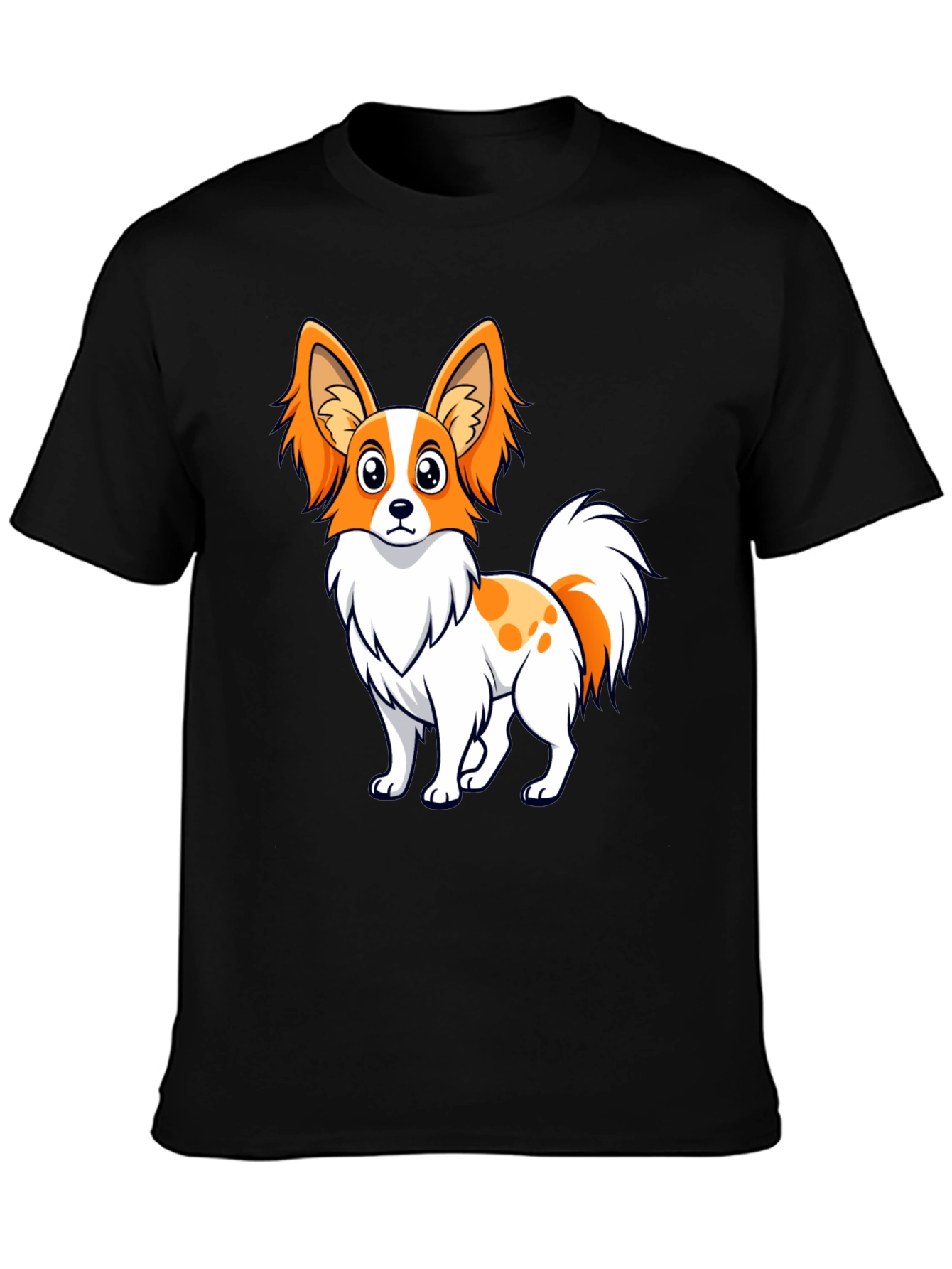 Cute Dog Graphic Tee - Unisex Black T-Shirt