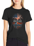 American Grown Norwegian Roots Tree Black T-Shirt