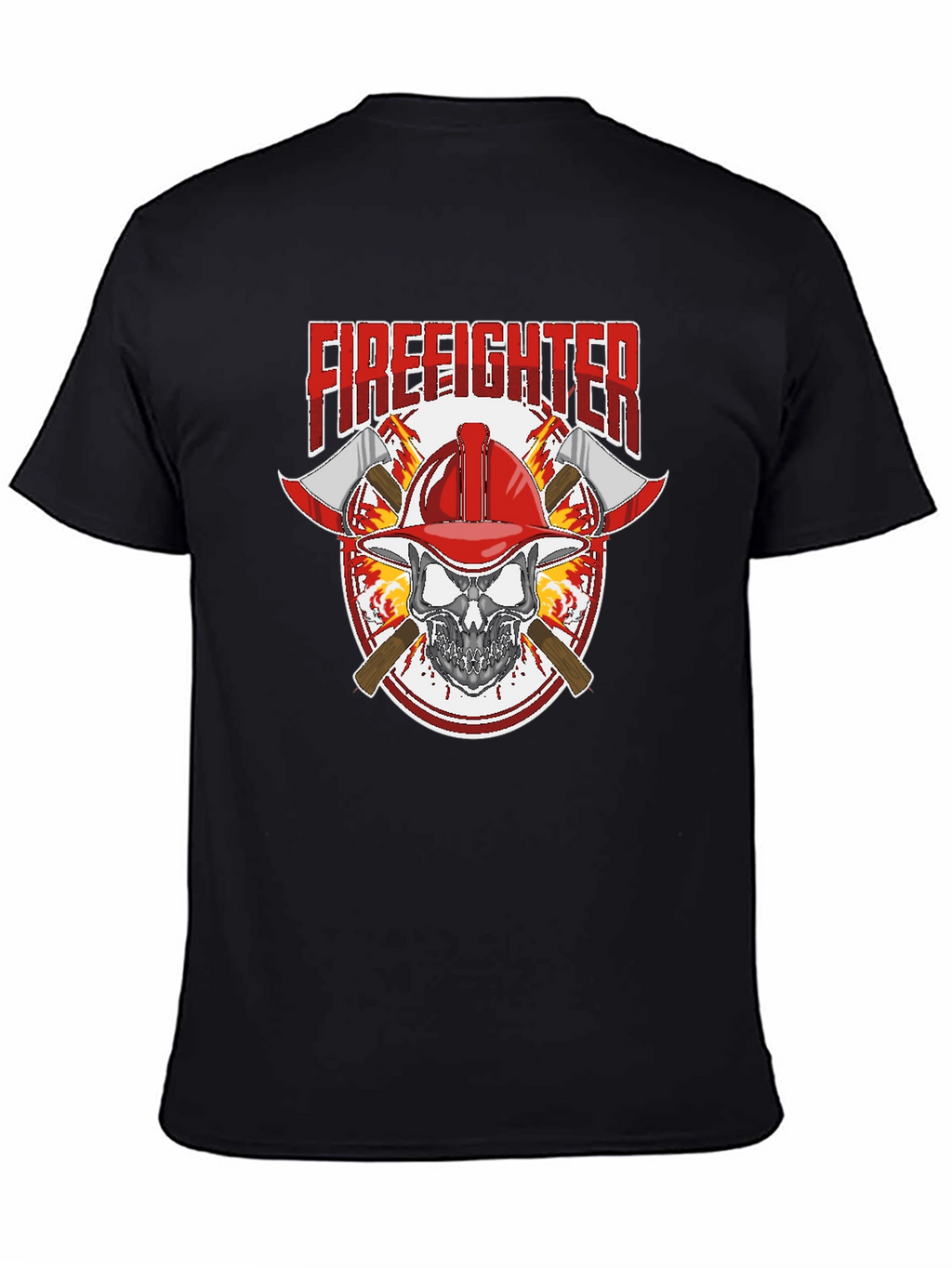 Firefighter Skull Graphic Tee