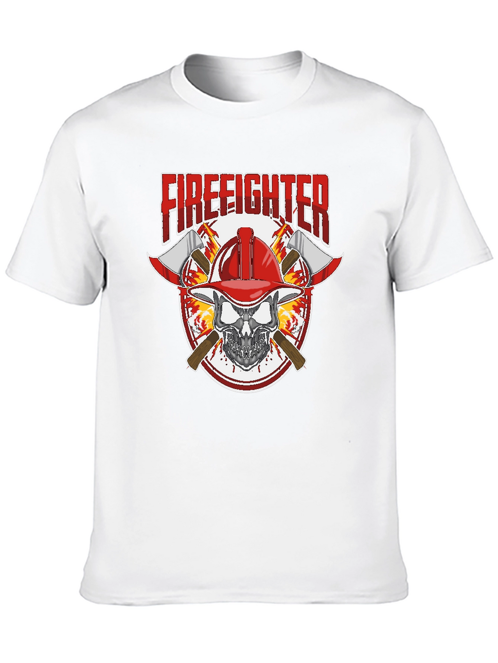 Firefighter Skull Graphic Tee