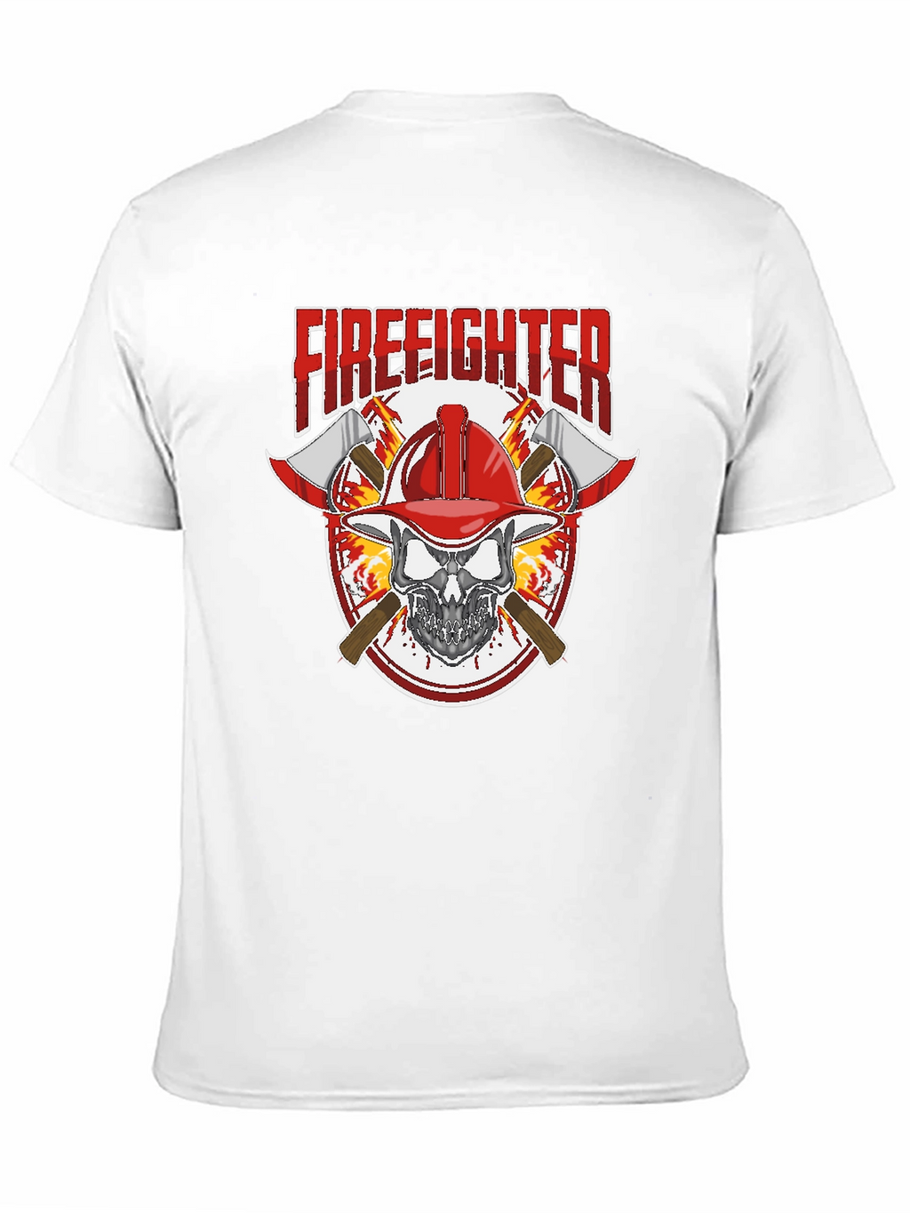 Firefighter Skull Graphic Tee