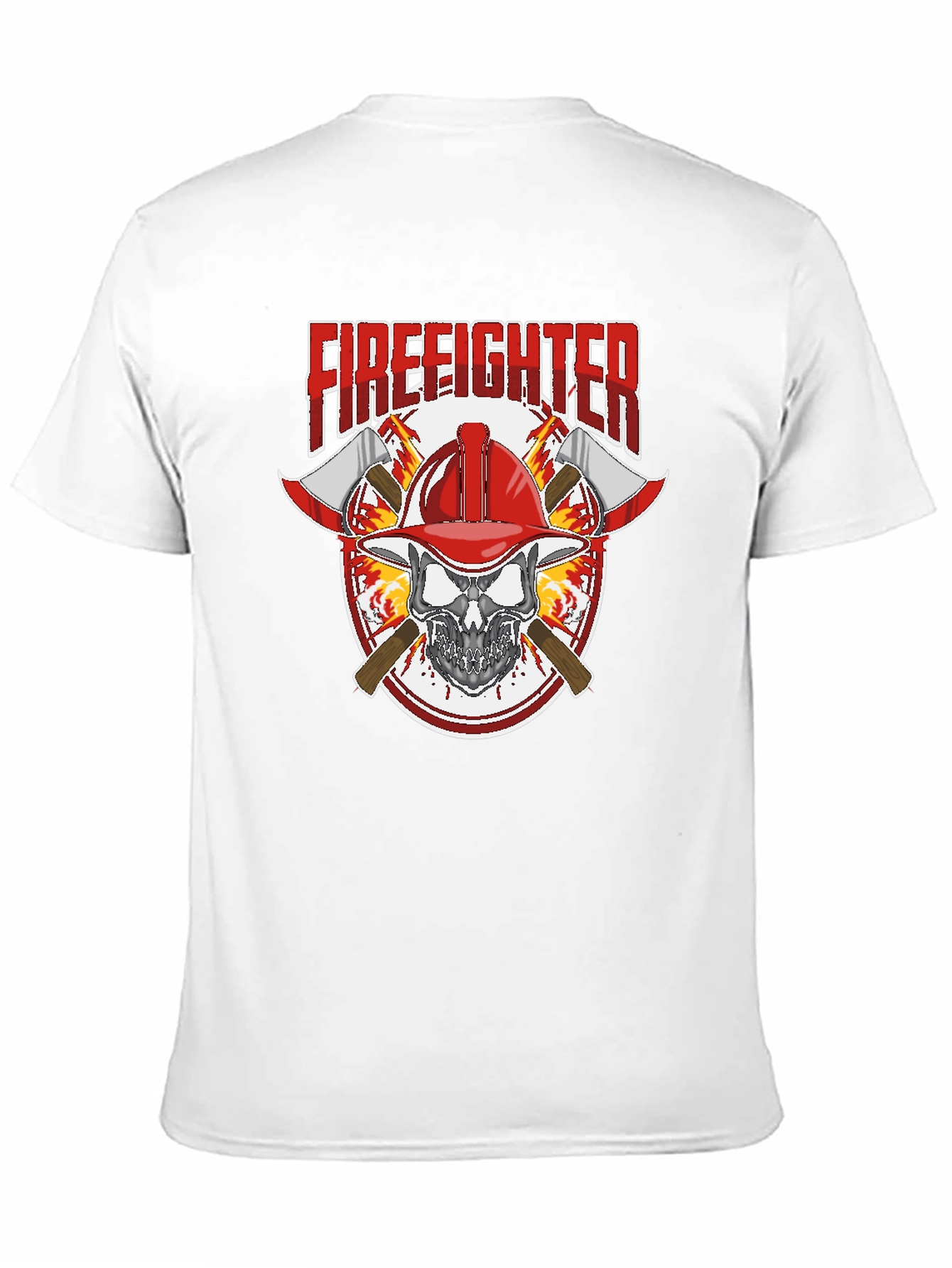 Firefighter Skull Graphic Tee