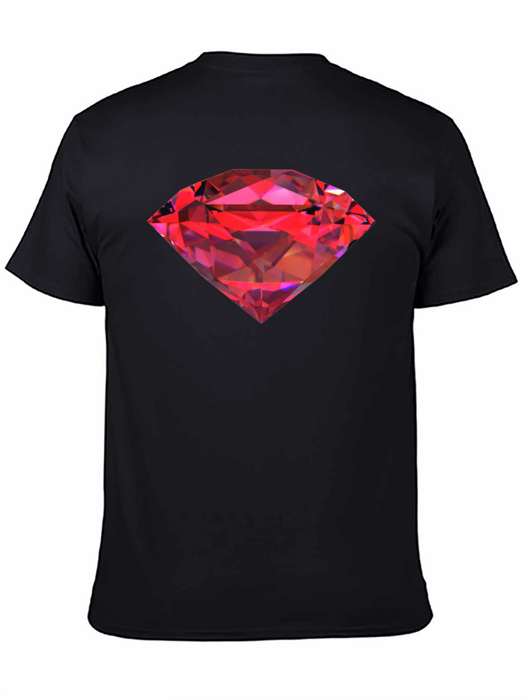 Red Diamond Graphic Black T-Shirt