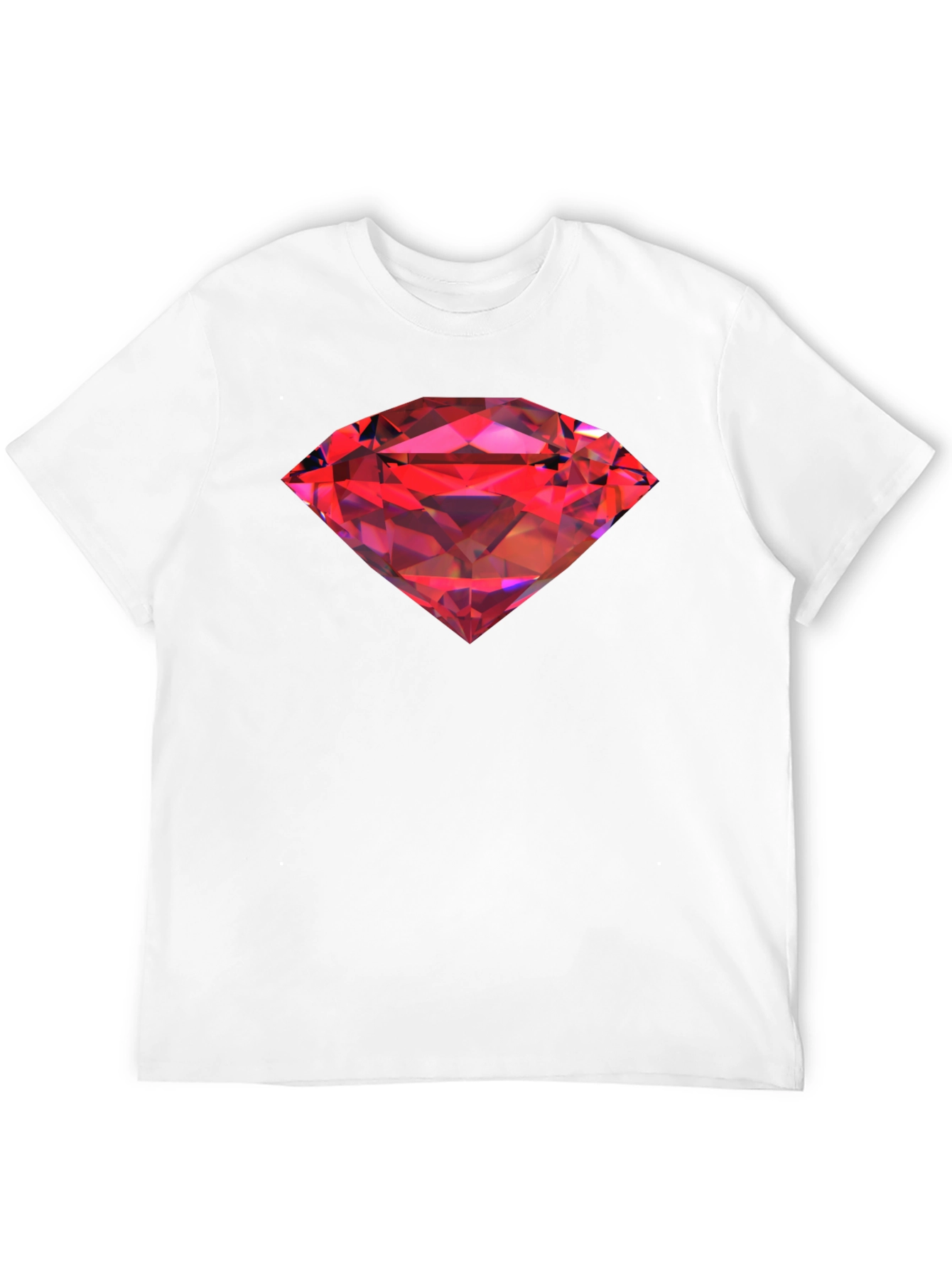 Red Diamond Graphic Black T-Shirt