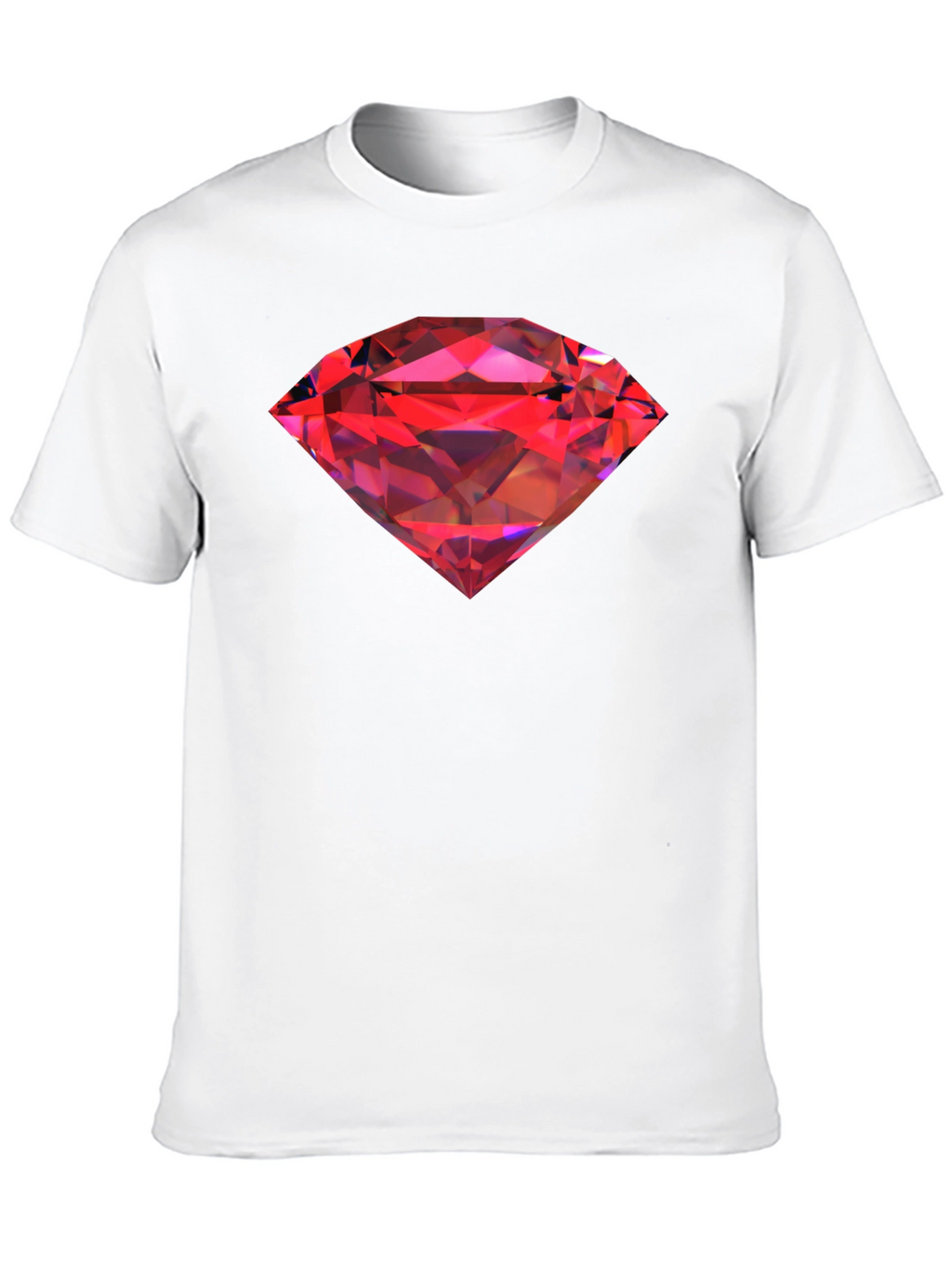 Red Diamond Graphic Black T-Shirt