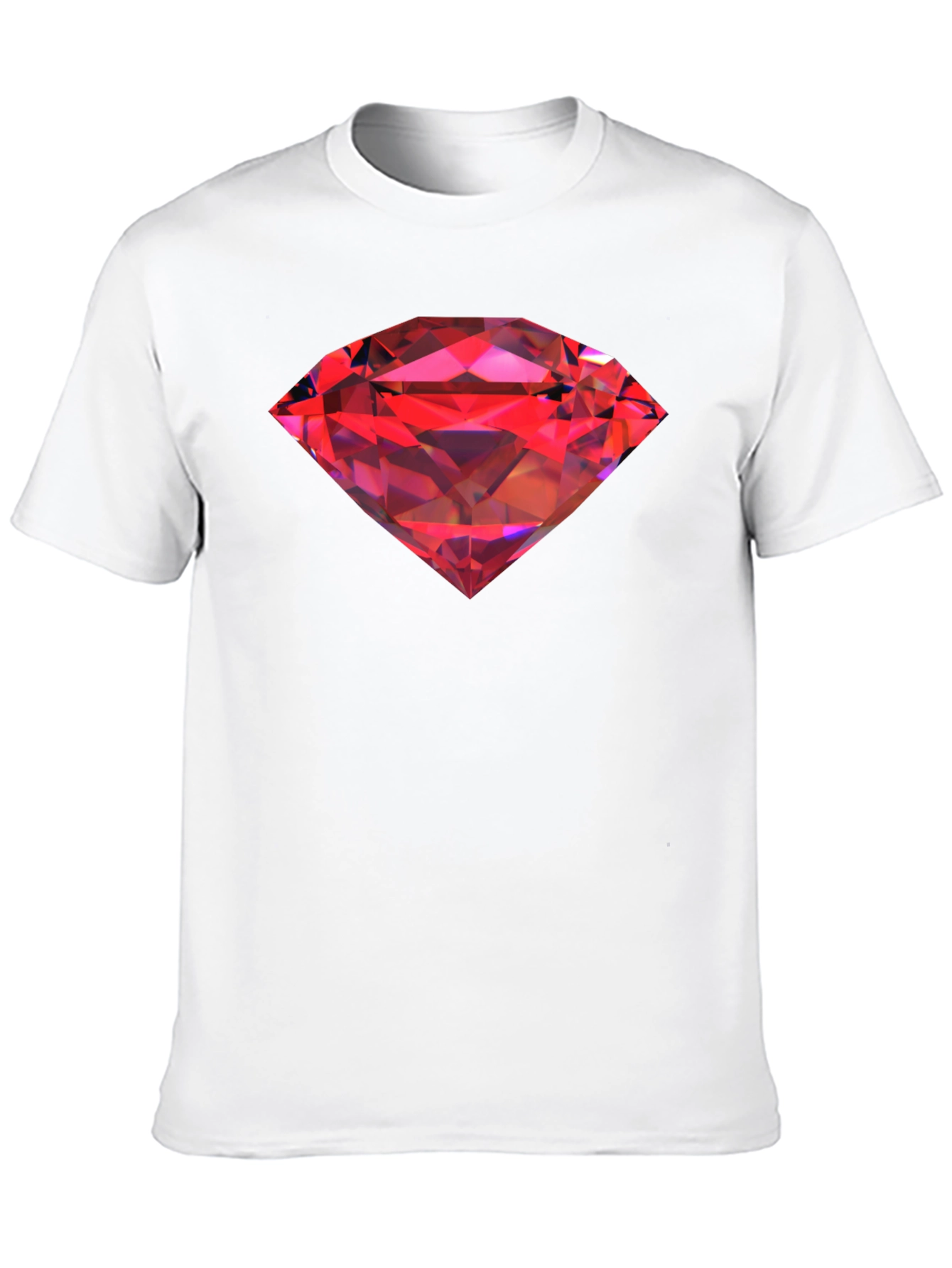 Red Diamond Graphic Black T-Shirt