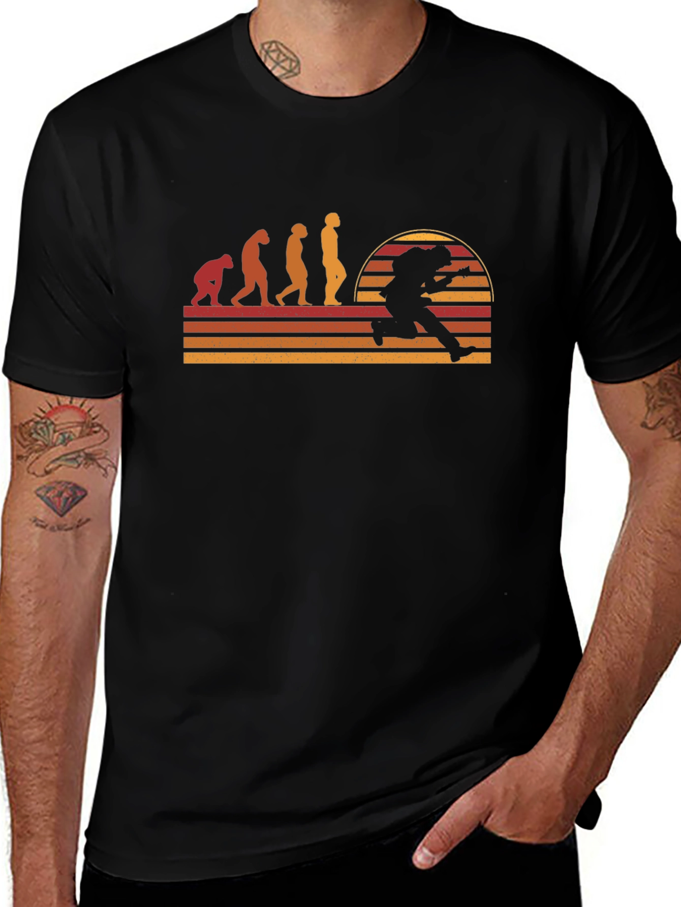 Evolution of Football T-Shirt - Retro Style