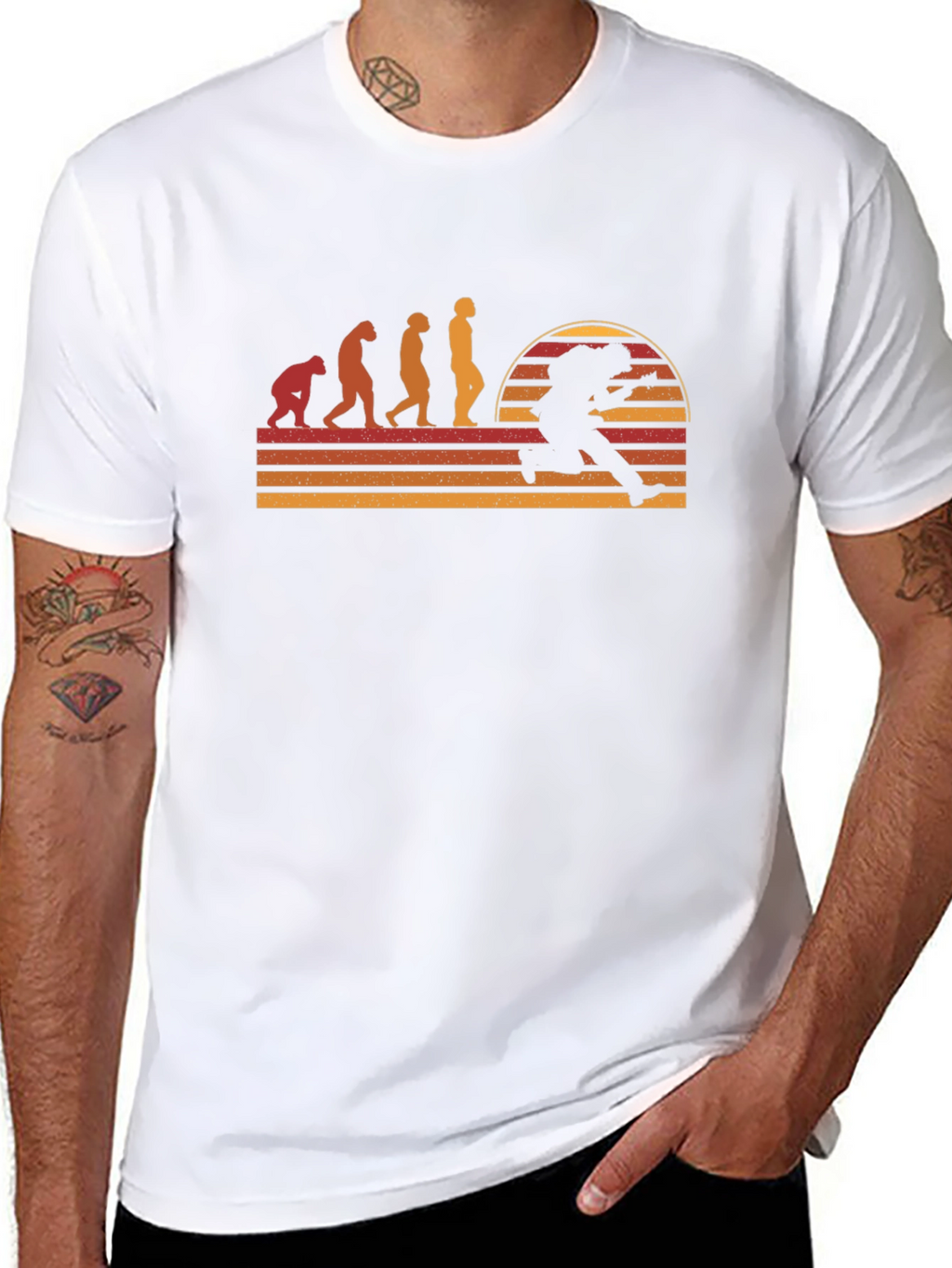 Evolution of Football T-Shirt - Retro Style