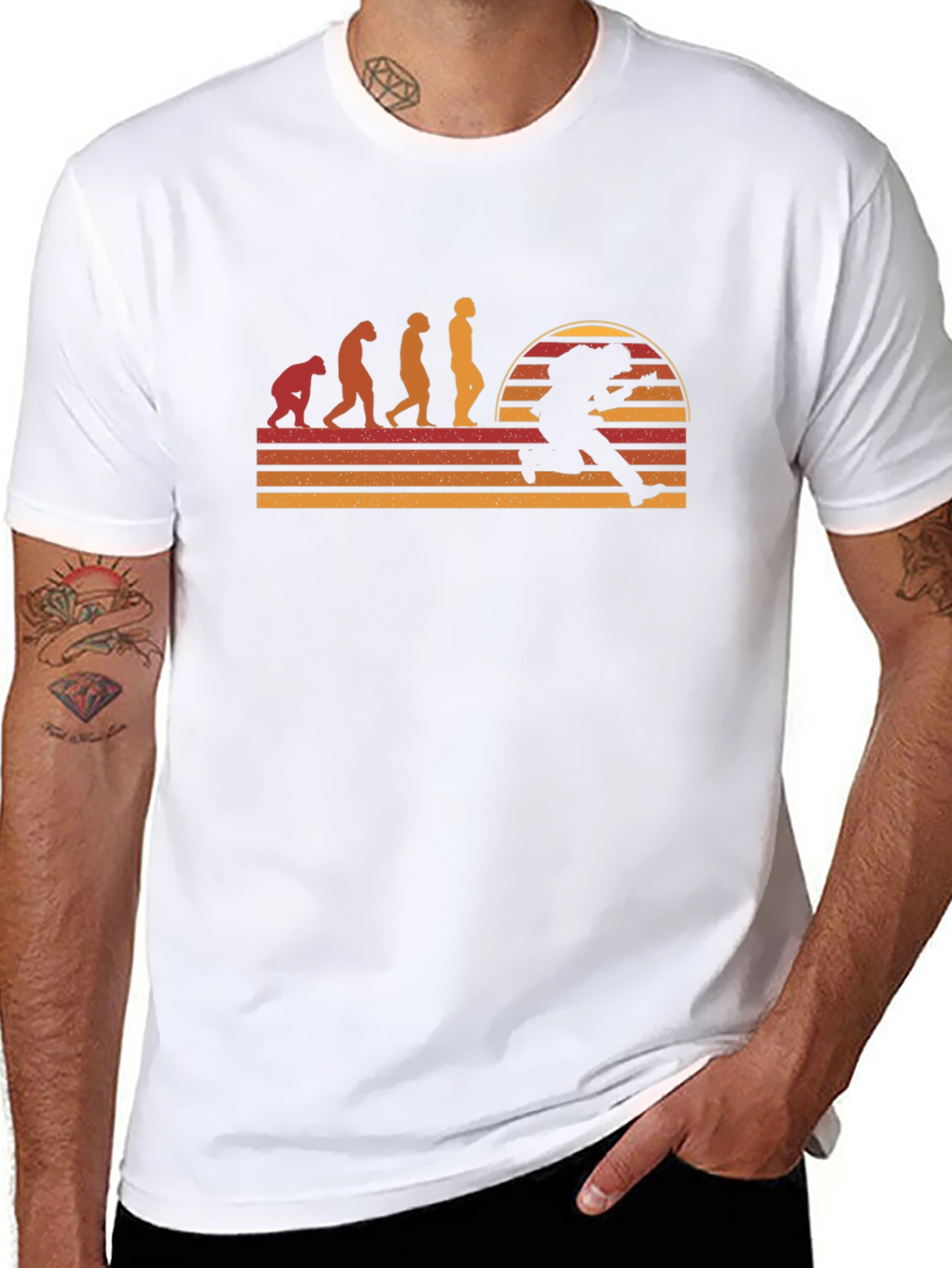 Evolution of Football T-Shirt - Retro Style