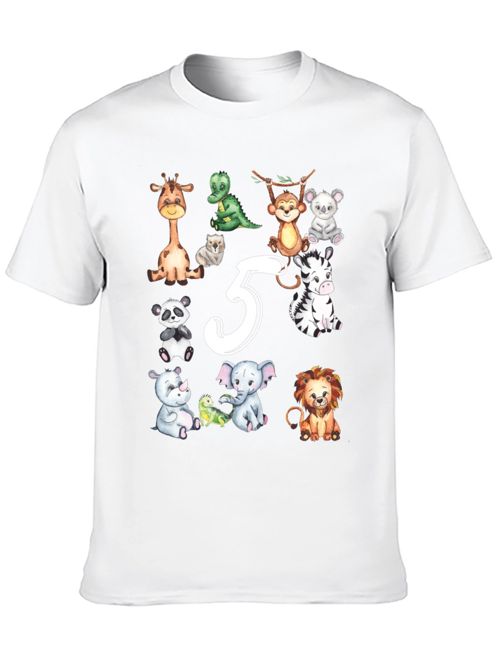 Cute Animals 5th Birthday T-Shirt